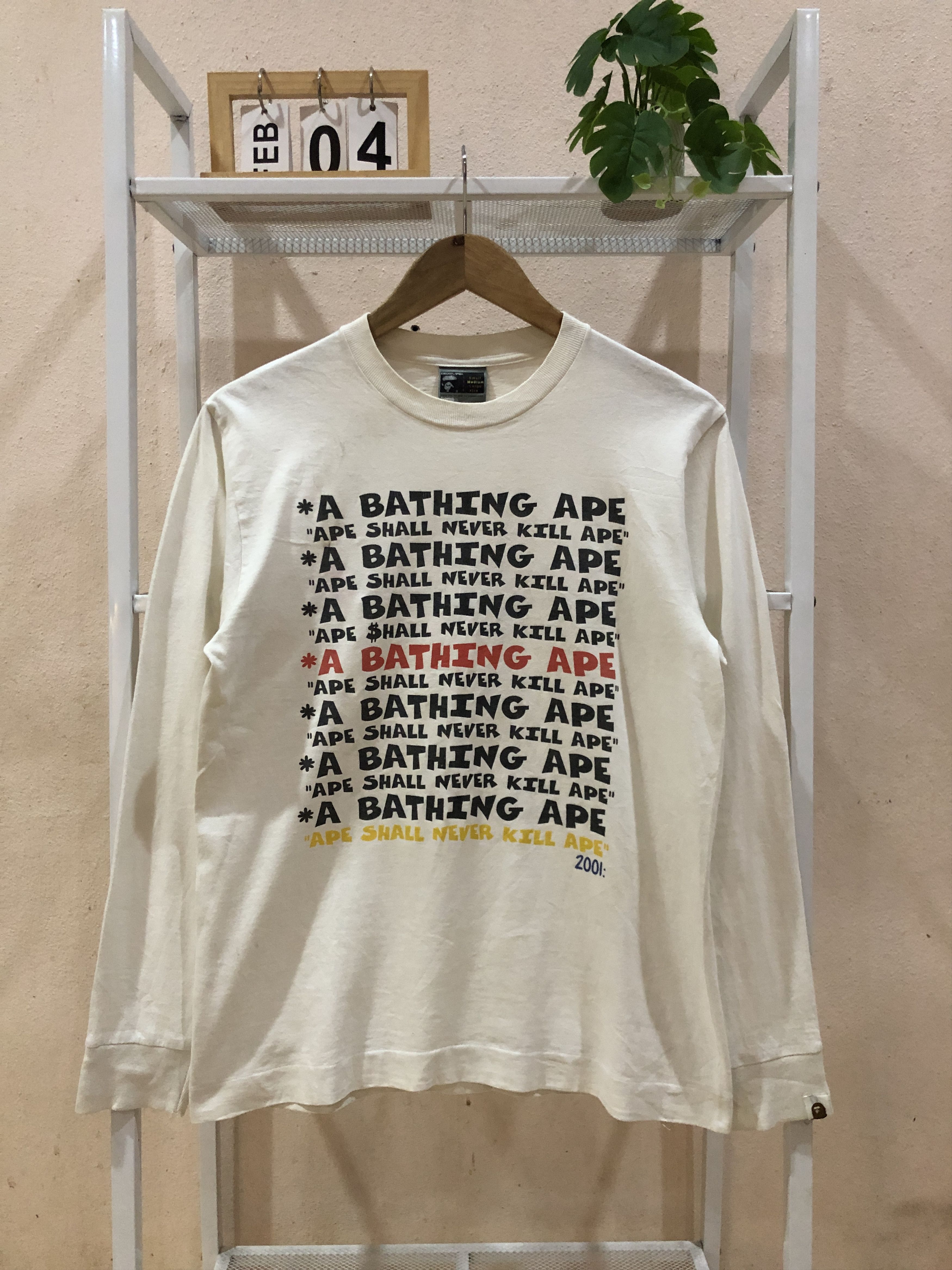 Bape OG 2001 A Bathing Ape Ape shall Never Kill ape L/s Shirts Size US M / EU 48-50 / 2 - 1 Thumbnail