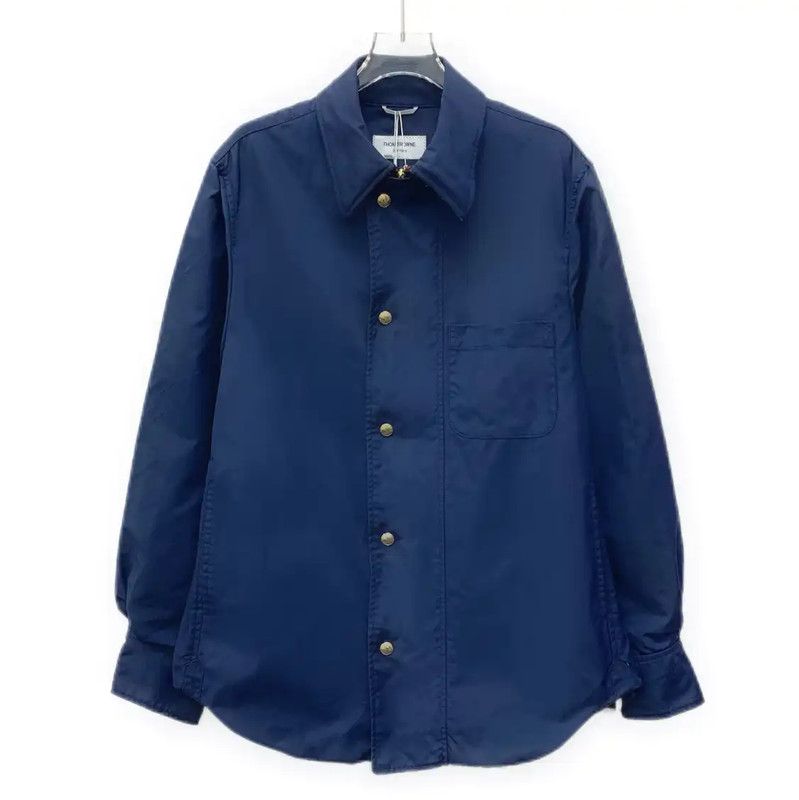 Thom Browne Thom Browne Navy Blue Men's Shirt 0089 Size US S / EU 44-46 / 1 - 1 Thumbnail