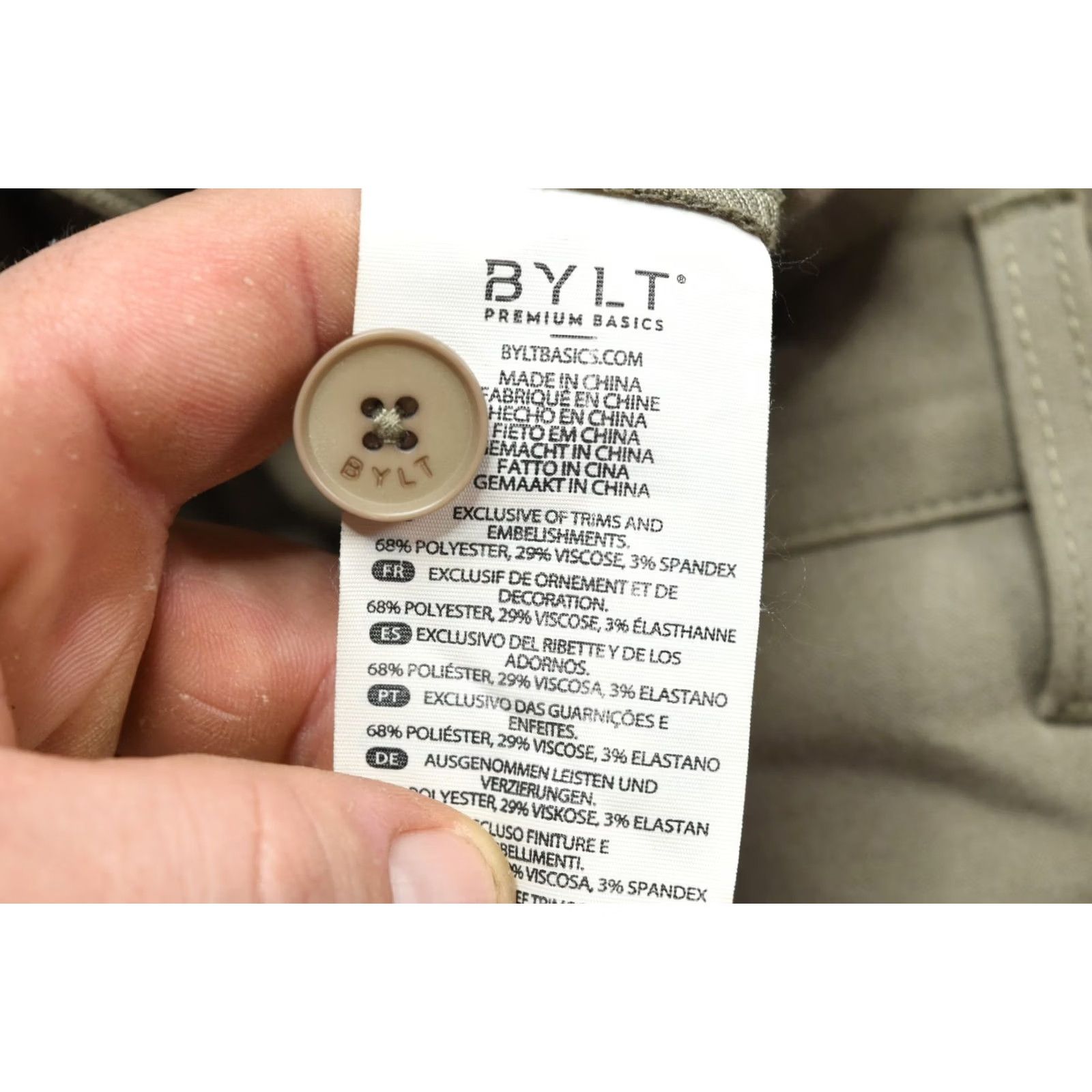 Vintage BYLT Executive Pants Mens 32 Beige Khaki Lightweight Stretch Slim Fit Pants Size US 32 / EU 48 - 6 Thumbnail