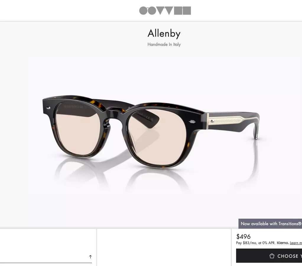 Oliver Peoples OLIVER PEOPLES ALLENBY 49mm Optical OV5508U Size ONE SIZE - 4 Thumbnail
