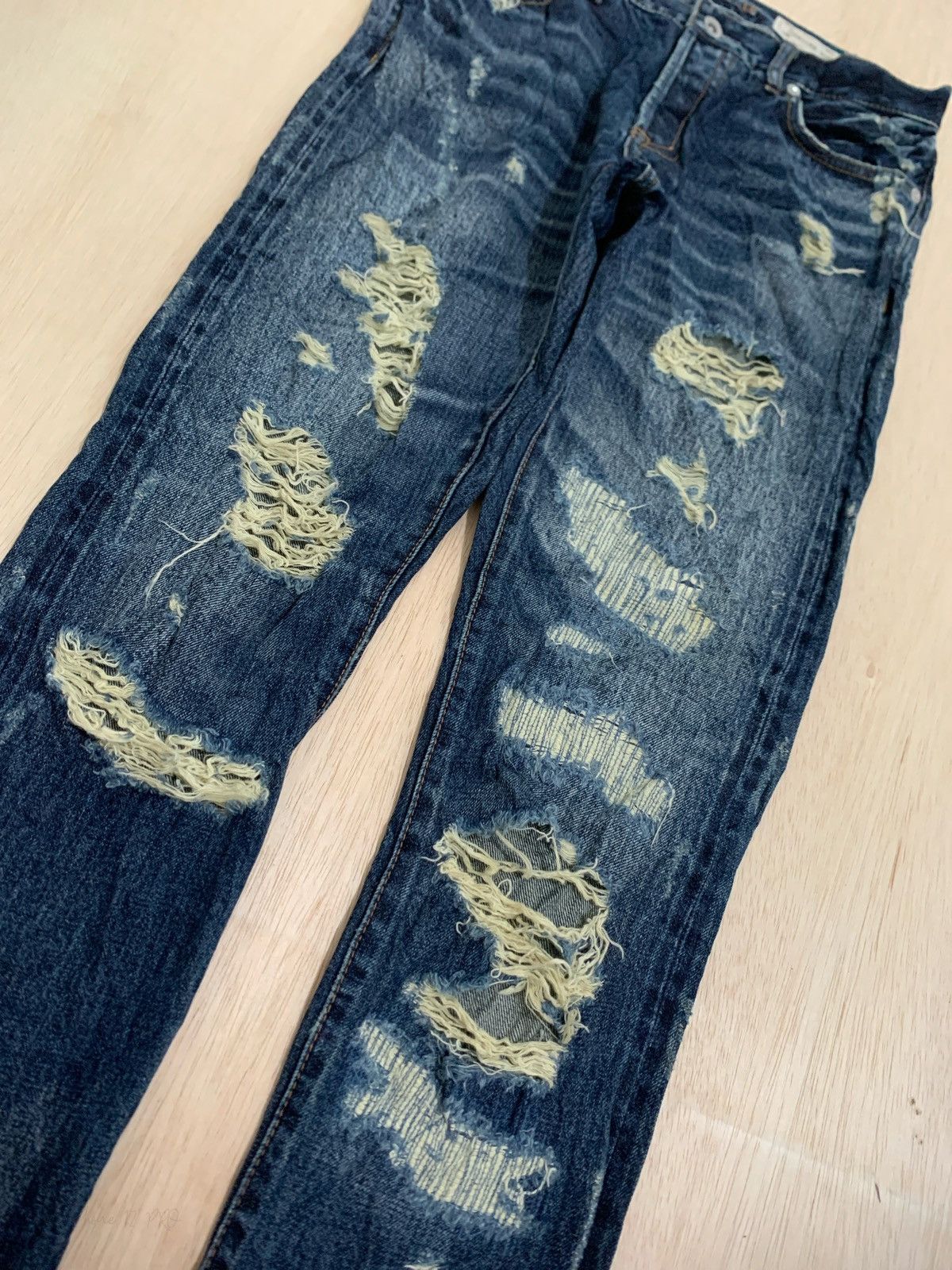 If Six Was Nine × Japanese Brand Distressed Denim Goa Genuine Vintage Denim Jeans Size US 30 / EU 46 - 3 Thumbnail