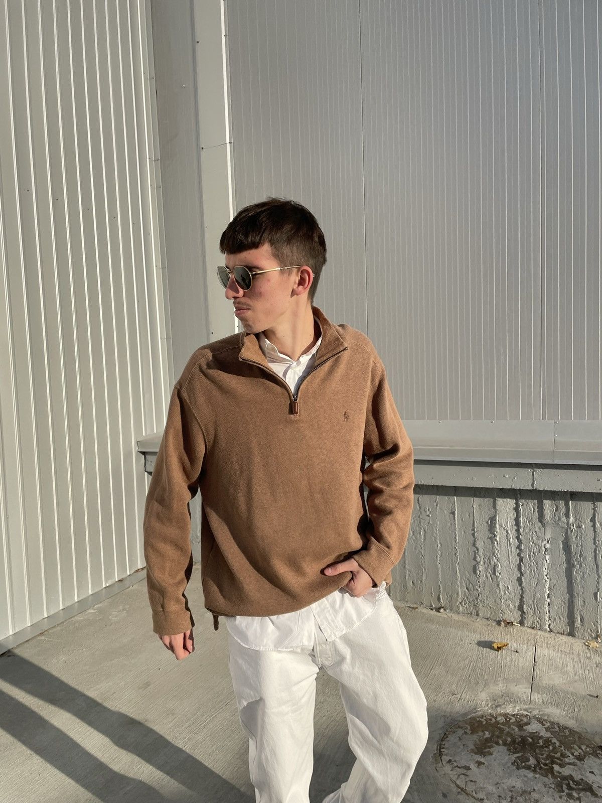 Ralph Lauren × Vintage Vintage Ralph Lauren 1/4 zip sweater old money Size US XL / EU 56 / 4 - 3 Thumbnail