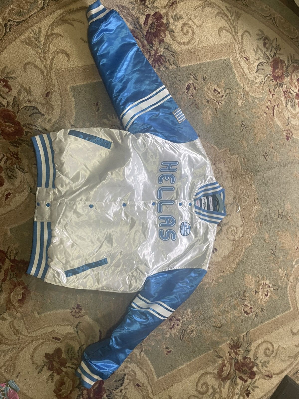 Other Giannis A "Hellas" Greece Embroidered Satin Jacket Size US XXL / EU 58 / 5 - 1 Thumbnail