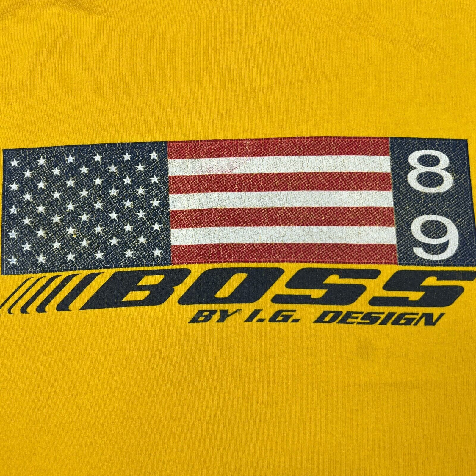 Vintage 90s Boss by IG Design T Shirt USA Graphic Short Sleeve Tee Size US XL / EU 56 / 4 - 2 Thumbnail