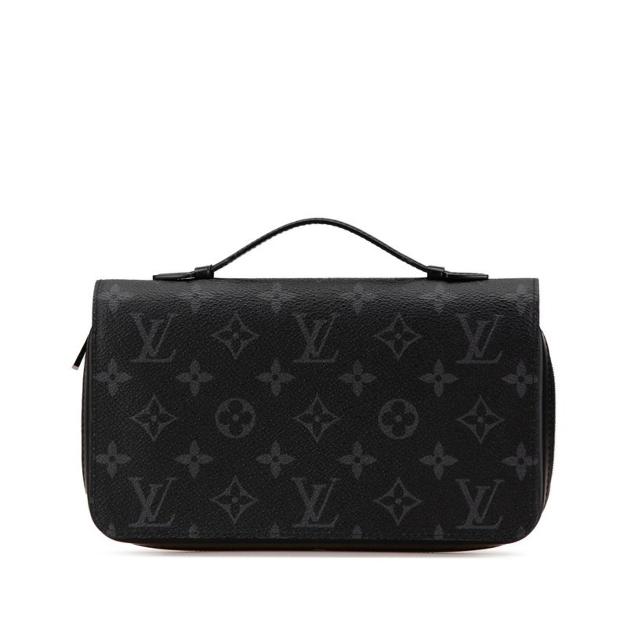 Louis Vuitton Louis Vuitton Monogram Eclipse Zippy XL Round Long Wallet M61698 Black PVC Leather Women's LOUIS VUITTON Size ONE SIZE - 1 Thumbnail