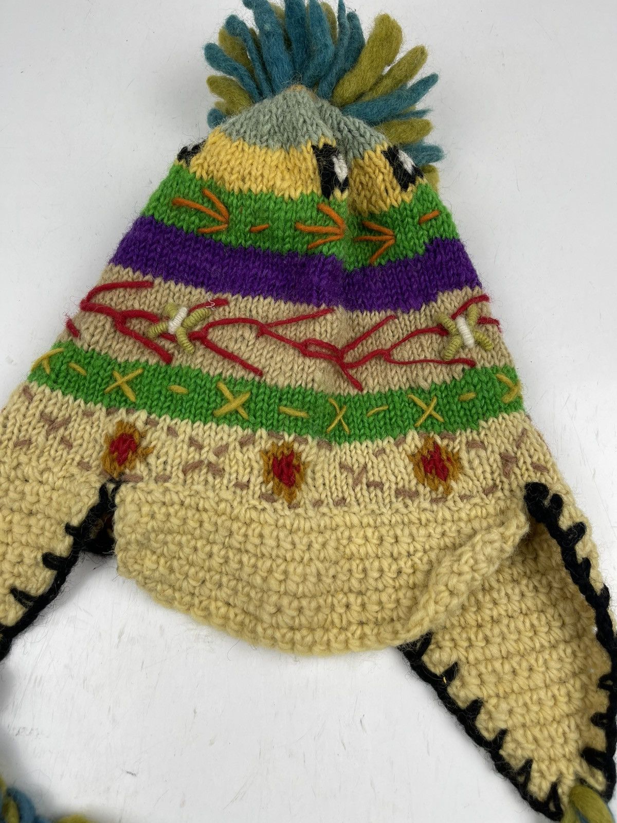 Japanese Brand pure wool made in nepal winter hat tc34 Size ONE SIZE - 4 Thumbnail