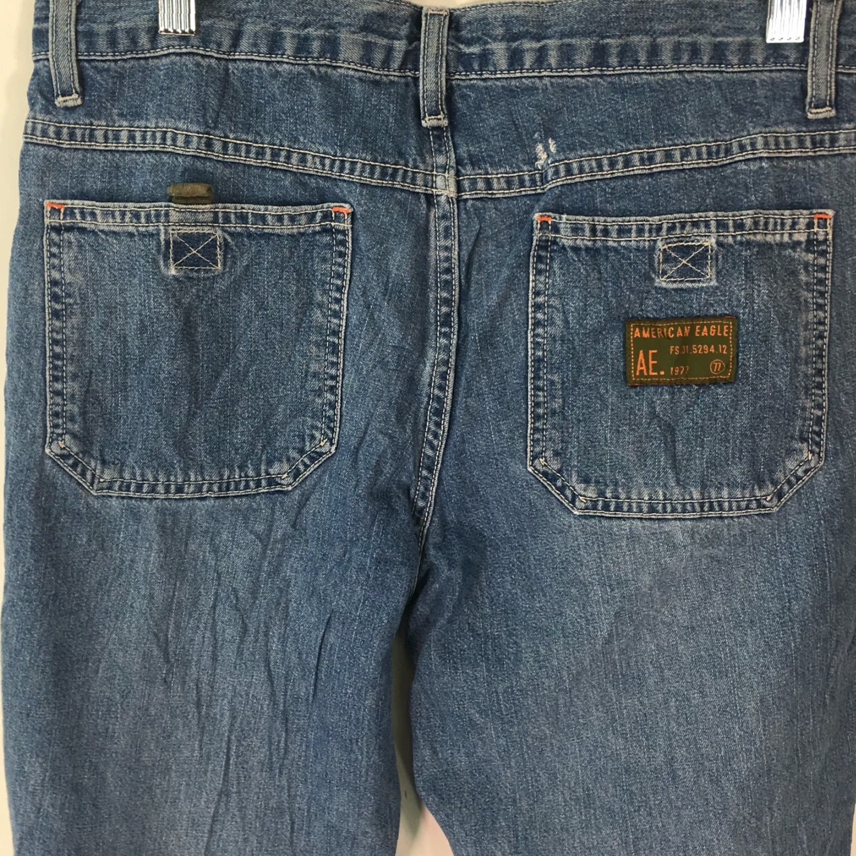 American Eagle Outfitters American Eagle Outfitters Womens Boot Cut Jeans Low Rise Regular Fit Blue Size 4 Size 27" / US 4 / IT 40 - 4 Thumbnail