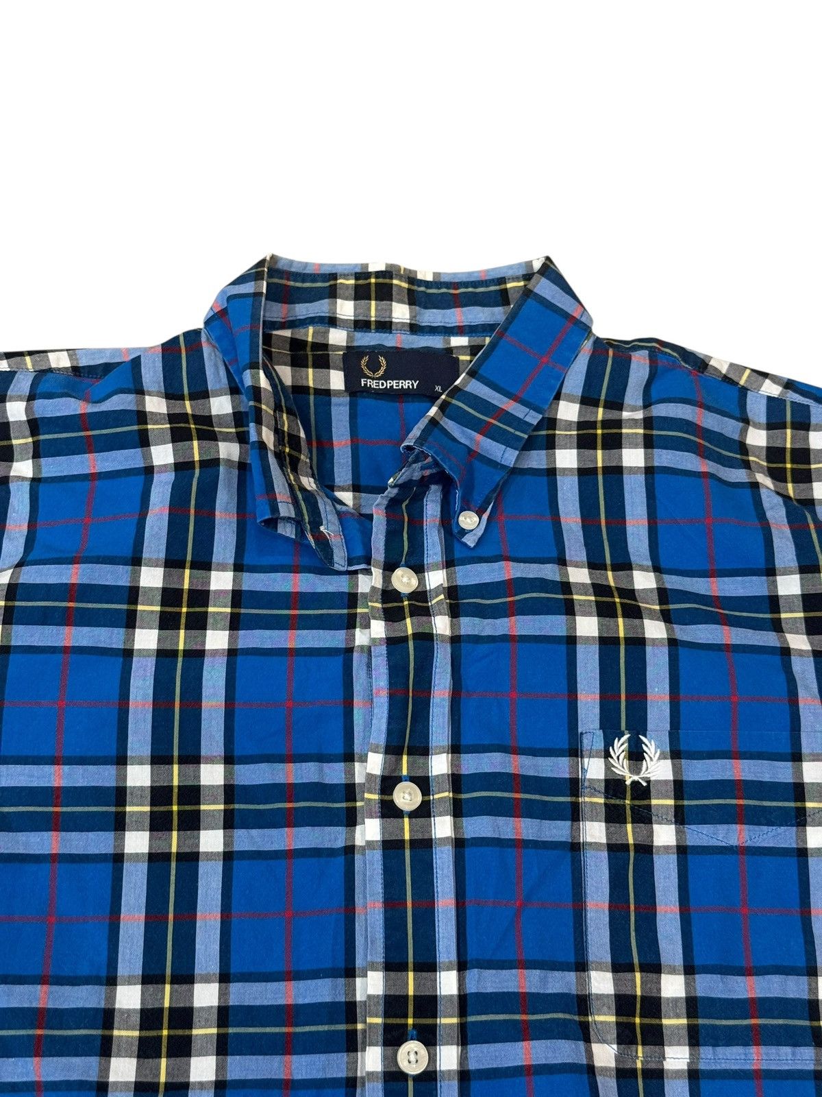 Fred Perry Fred Perry Logo Checked Button Up Long Sleeve Shirt XL Size US XL / EU 56 / 4 - 4 Thumbnail