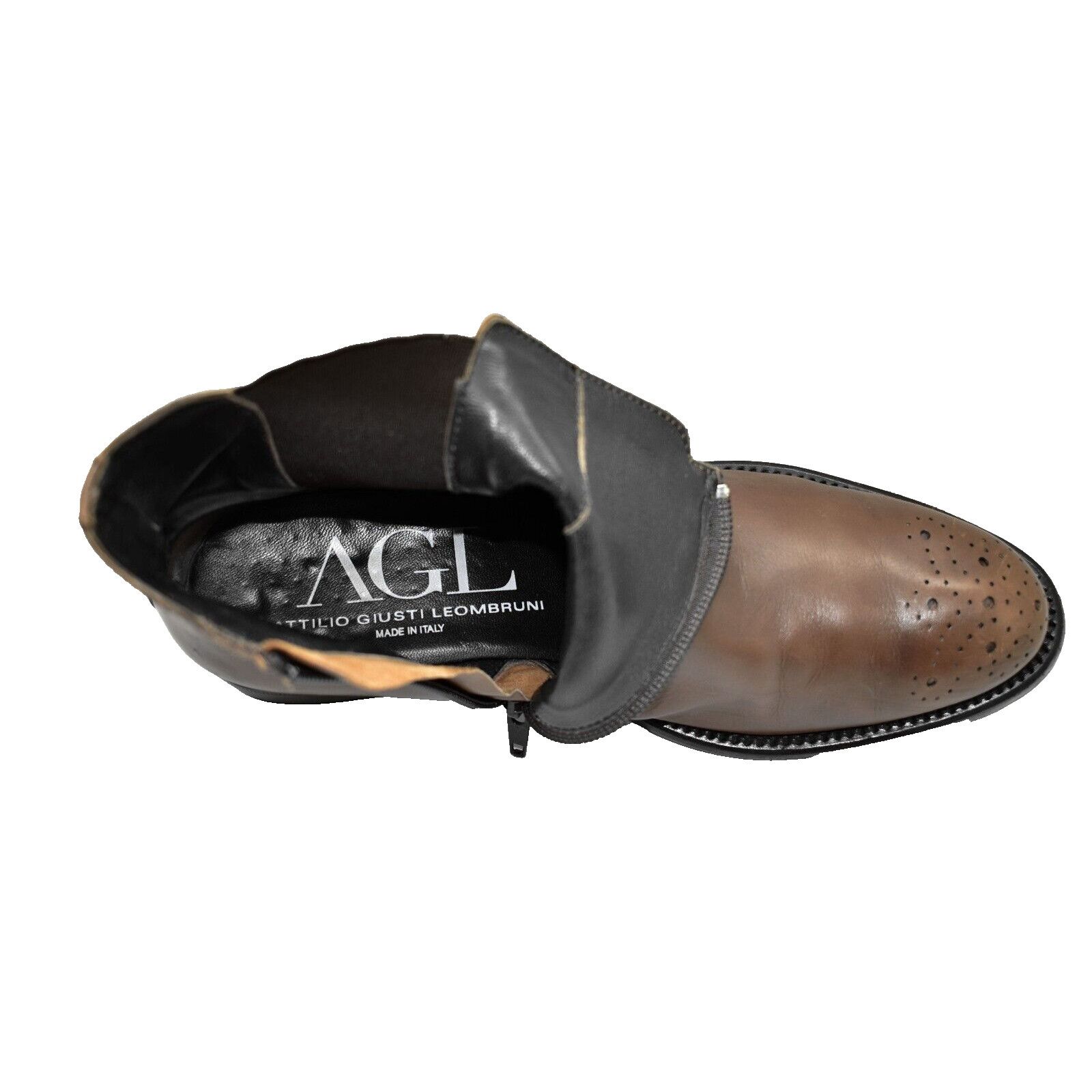 AGL AGL ATTILIO GIUSTI LEOMBRUNI Brown Leather Chelsea Boots 37 Size US 7 / IT 37 - 5 Thumbnail