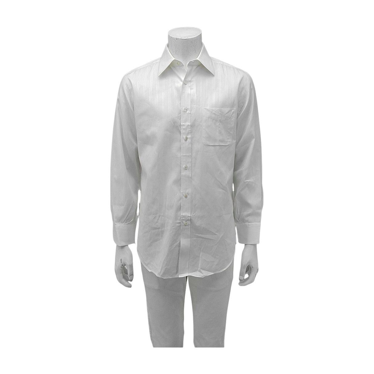 Burberry Burberry White Striped Long Sleeve Shirt US L Size US L / EU 52-54 / 3 - 1 Thumbnail