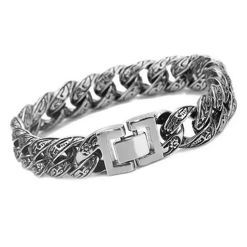 Other 21cm Engraved Cuban Bracelet Size ONE SIZE - 1 Thumbnail