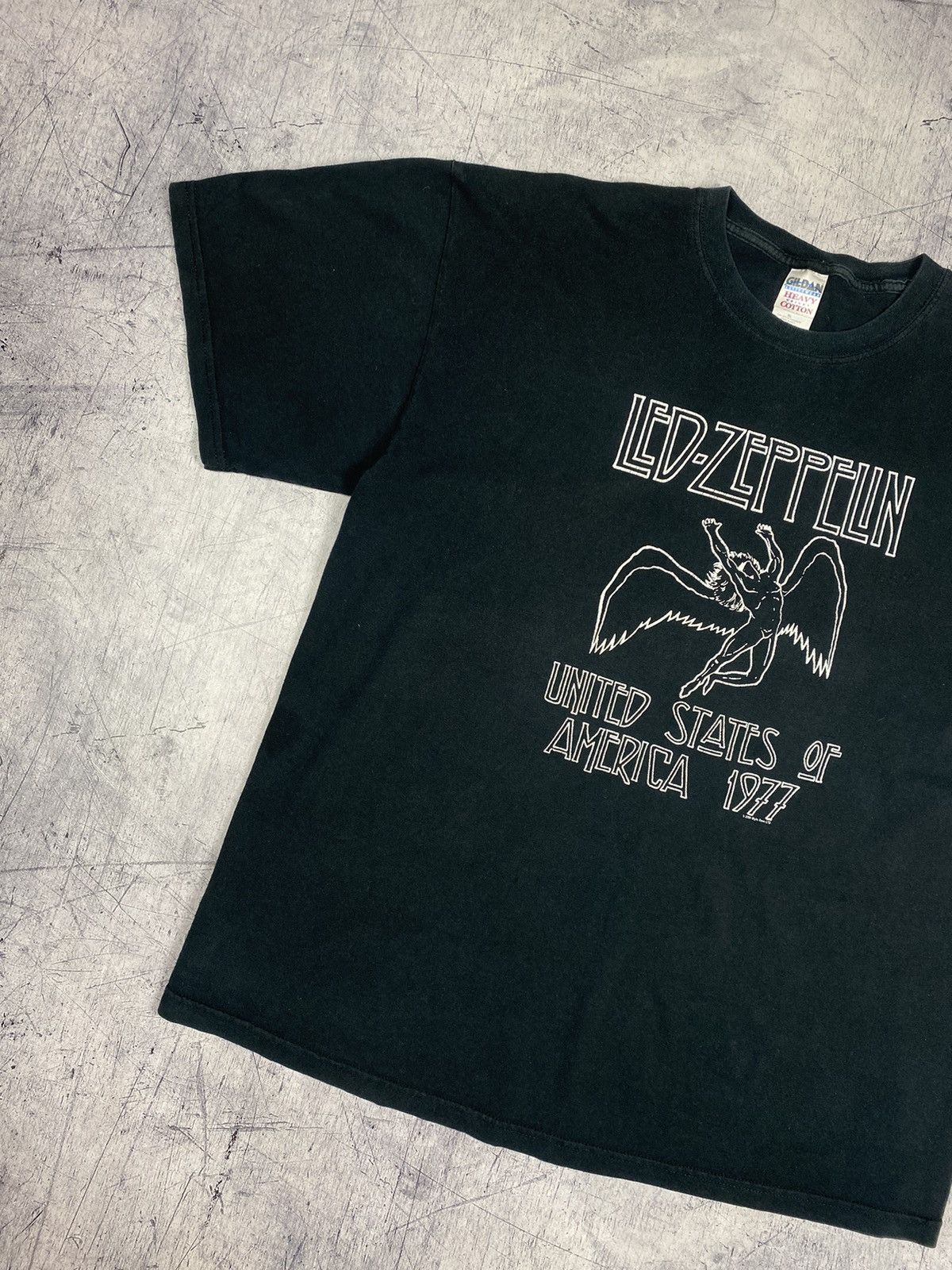 Vintage 2000 Vintage Led Zeppelin USA Tour 1977 Promo Tee 90s Size US XL / EU 56 / 4 - 4 Thumbnail