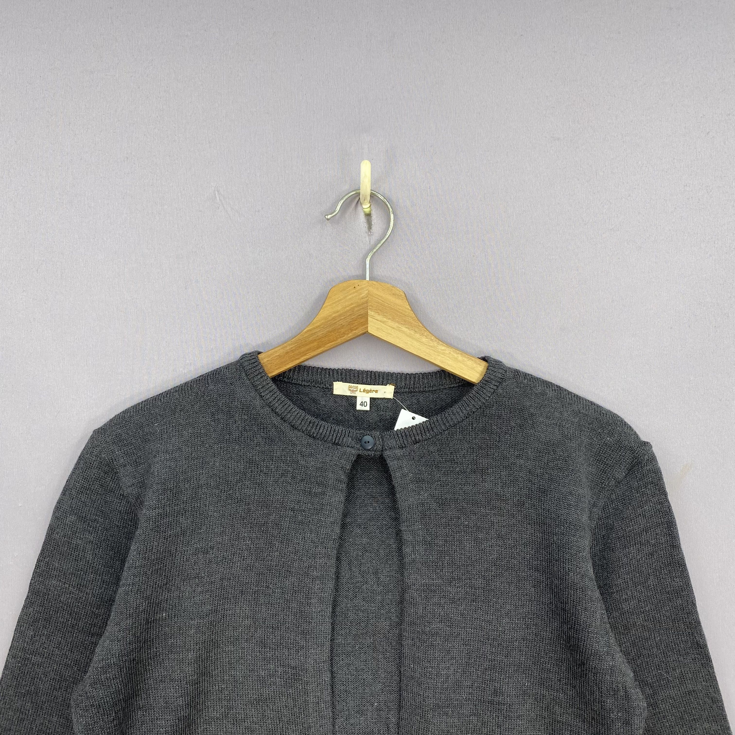 MCM Vintage 90s MCM Open Front Cardigan Knitted Wool Sweater Size XS / US 0-2 / IT 36-38 - 4 Thumbnail