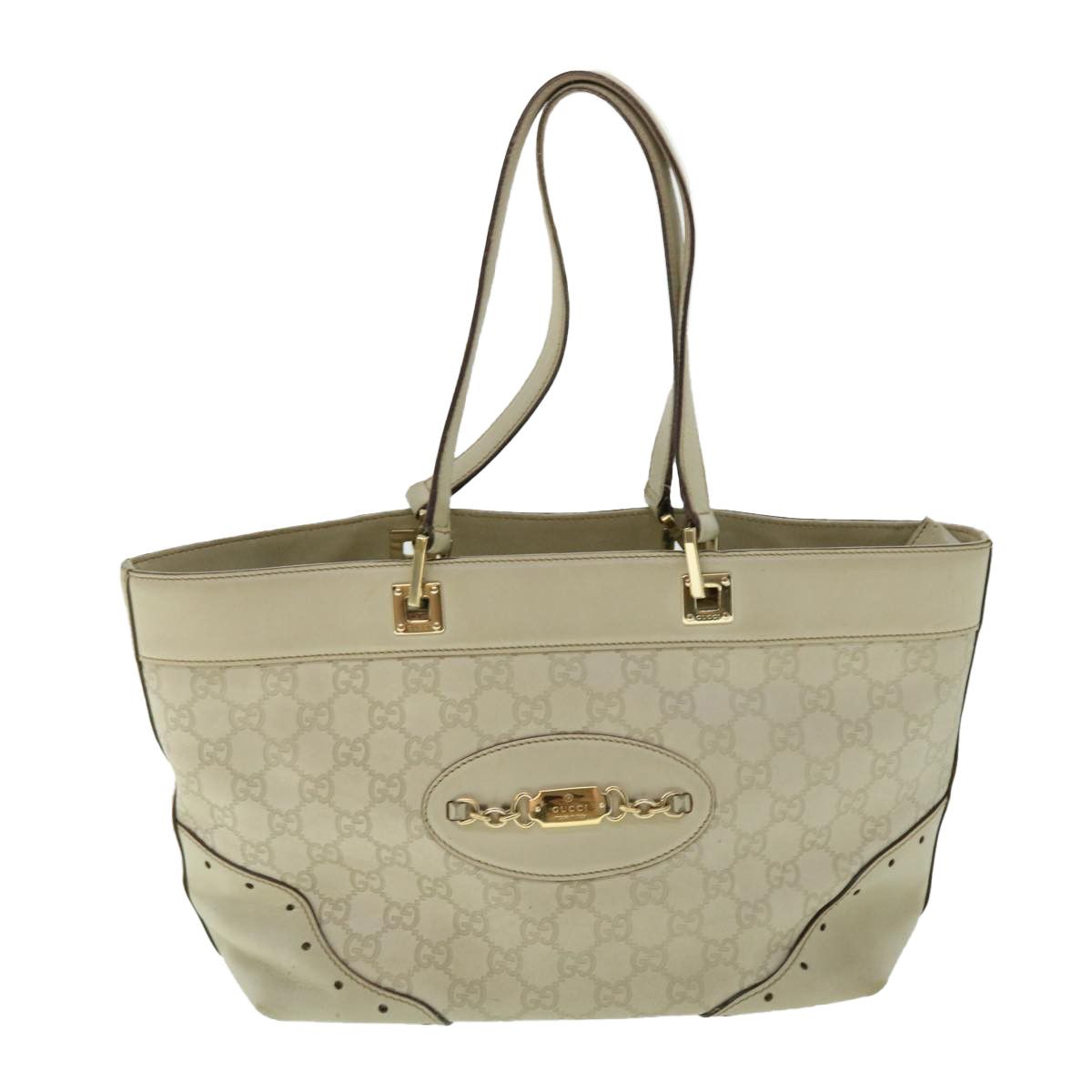 Gucci ssima White Canvas Shoulder Bag (Pre-Owned) Size ONE SIZE - 1 Thumbnail