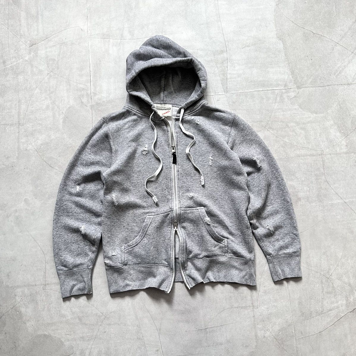 Buzz Rickson's Japan Grktinvestigation Issey Miyake Distressed Zip Hoodie Size US S / EU 44-46 / 1 - 1 Thumbnail