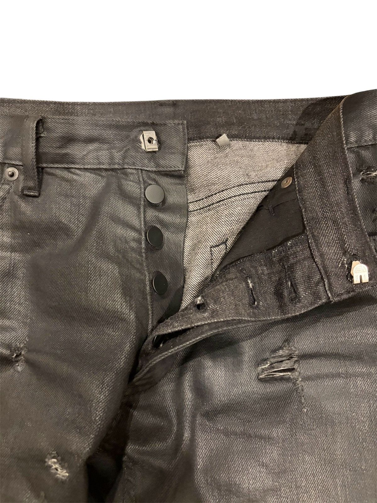 Dior Dior homme 04SS Strip Destroyed Denim Size US 28 / EU 44 - 2 Thumbnail
