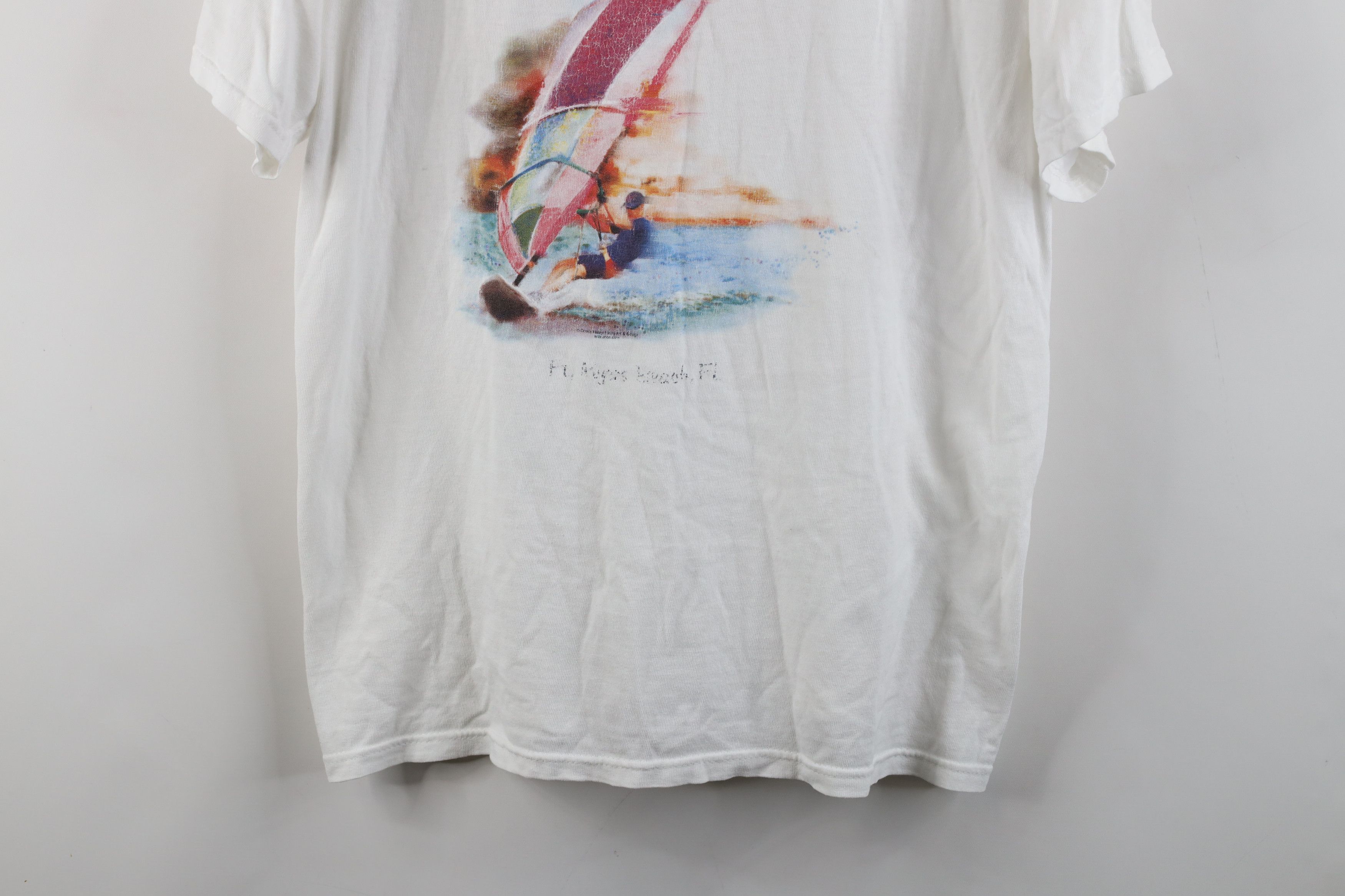Vintage Vintage 90s Streetwear Ft Myers Beach Wind Surf T-Shirt Size US L / EU 52-54 / 3 - 3 Thumbnail