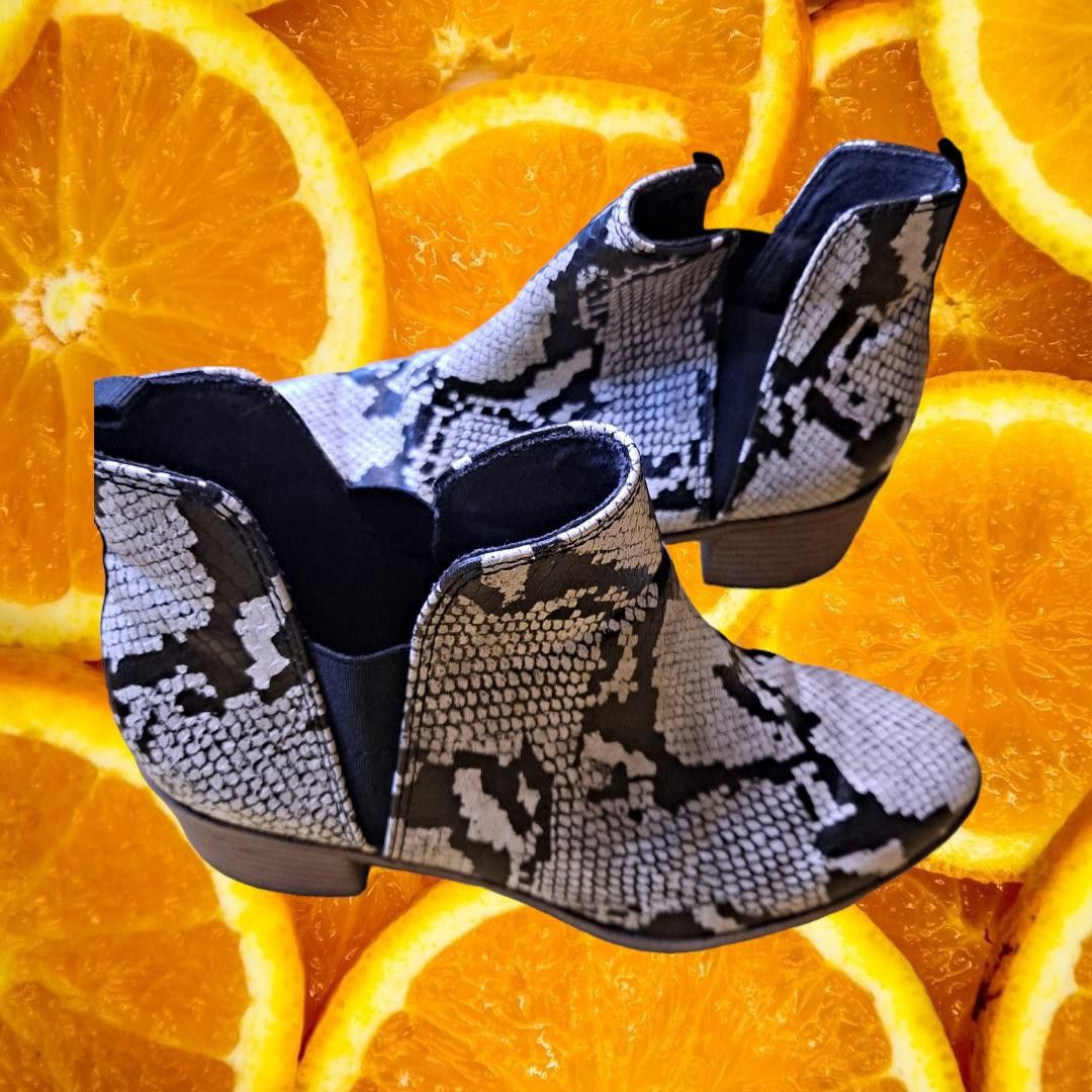 Other Dr Scholls Snakeskin Design Ankle Boots Size 6 Size US 5.5 / IT 35.5 - 3 Thumbnail