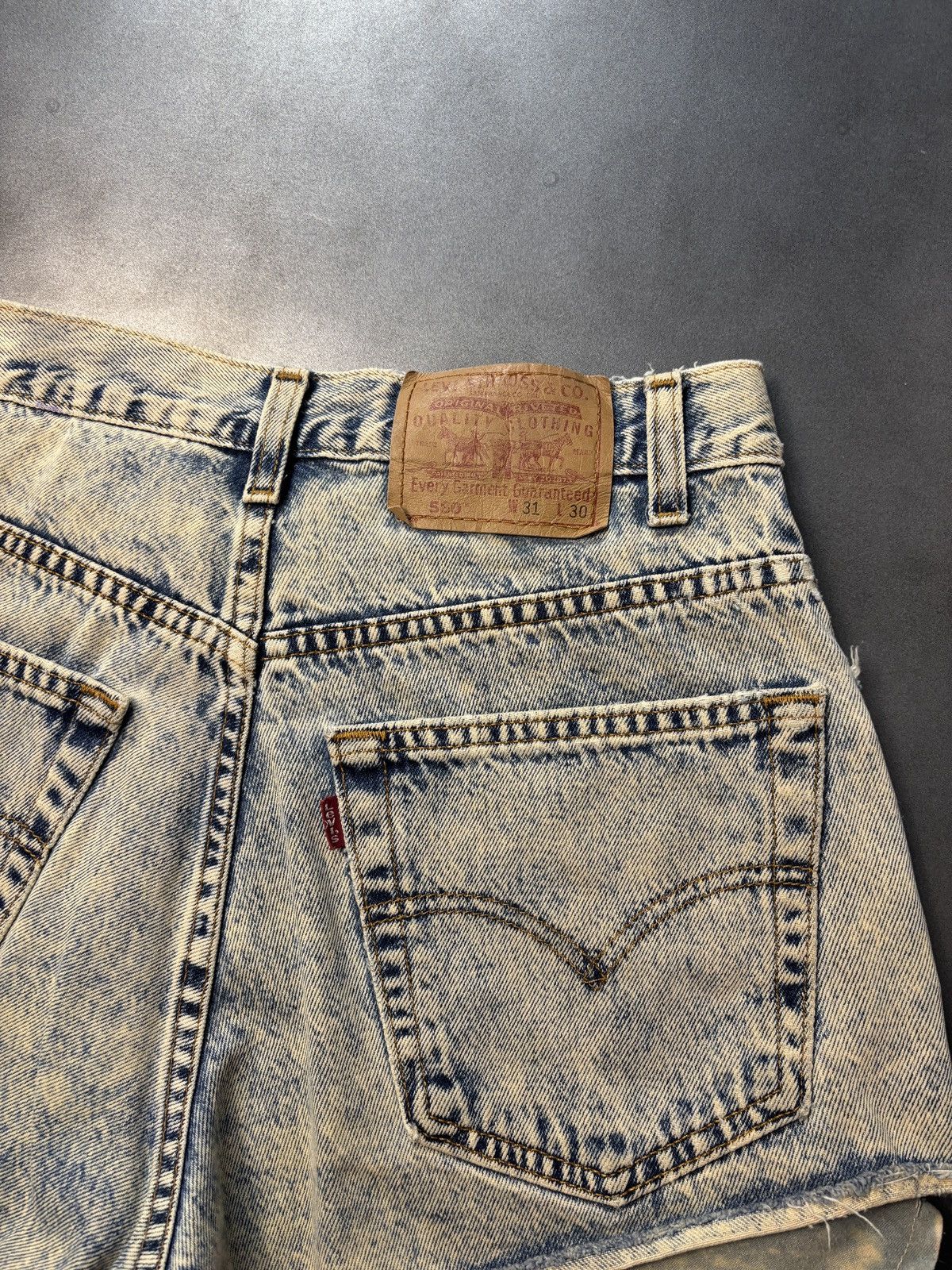Levi's × Vintage 1990s Levis Cutoff Jorts Vintage Jeans Shorts Red Tab 560 29 Size US 29 - 3 Thumbnail