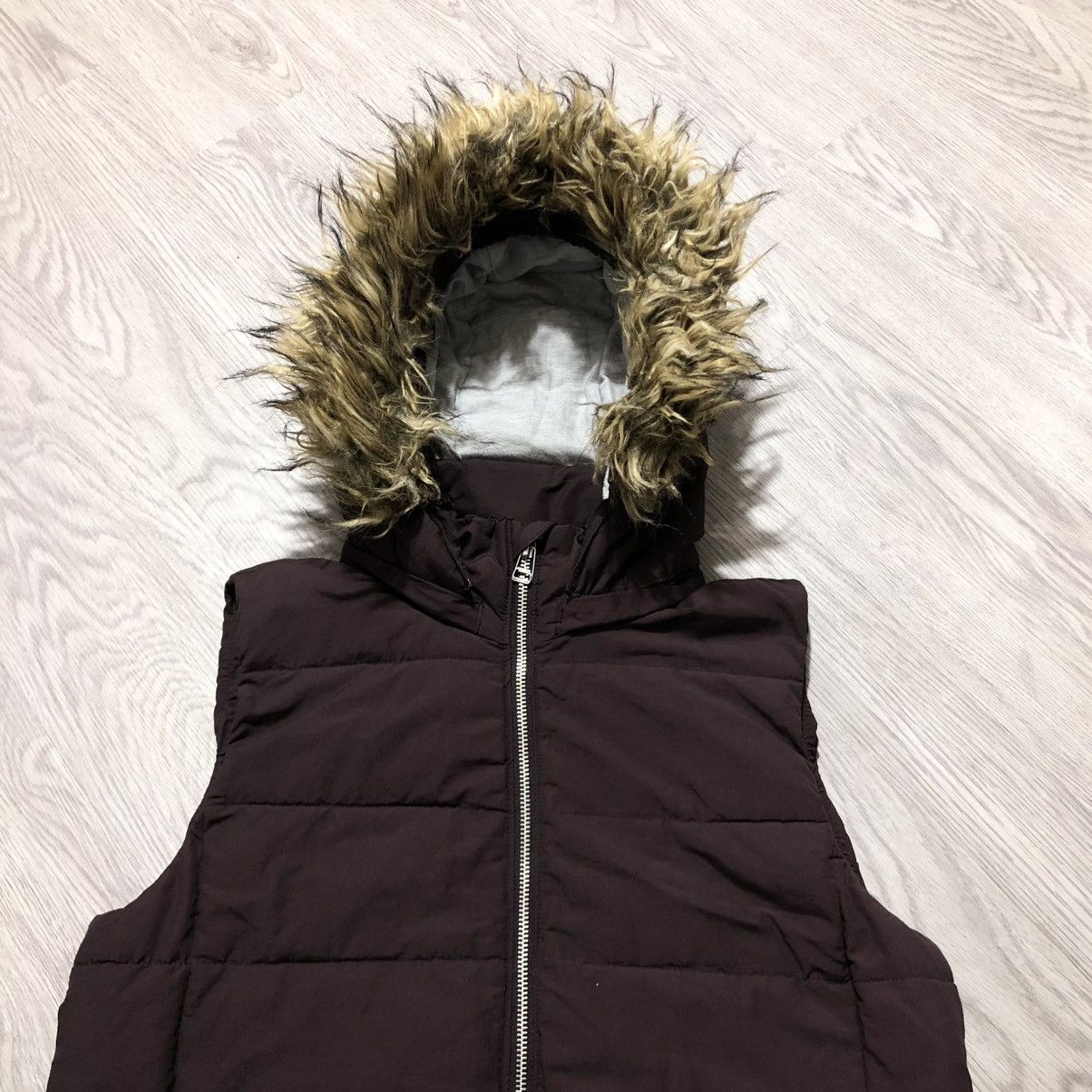 If Six Was Nine 2000s Gap Gothic Punk Style Down Jacket Fur Vest Brown Size US M / EU 48-50 / 2 - 4 Thumbnail