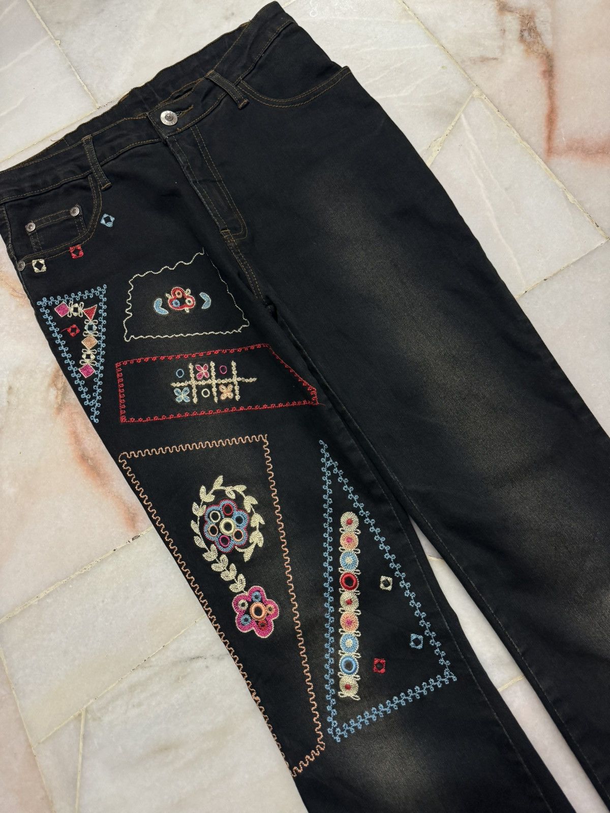 Tornado Mart TORNADO MART STYLE RARE FLARED EMBROIDERY LOGO MUDWASH JAPAN Size US 28 / EU 44 - 5 Thumbnail