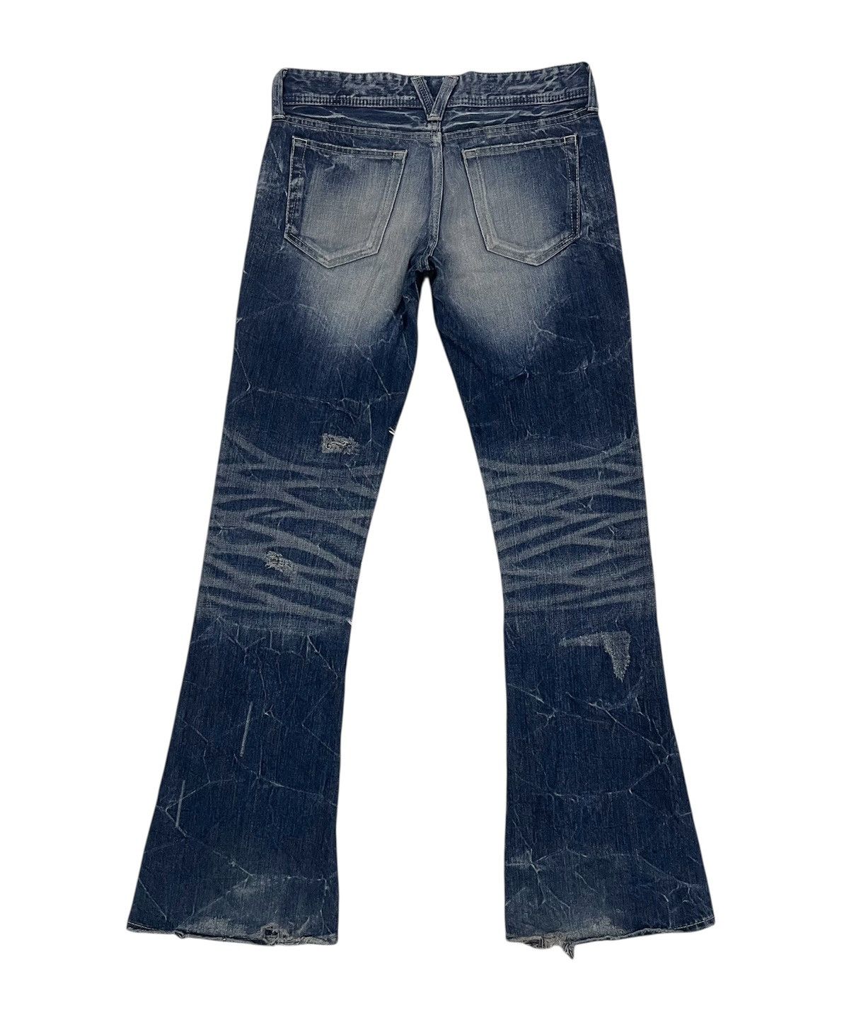 Vanquish Vanquish Gold Distress Flair Jeans Pant Made in Japan Size 31" - 2 Thumbnail