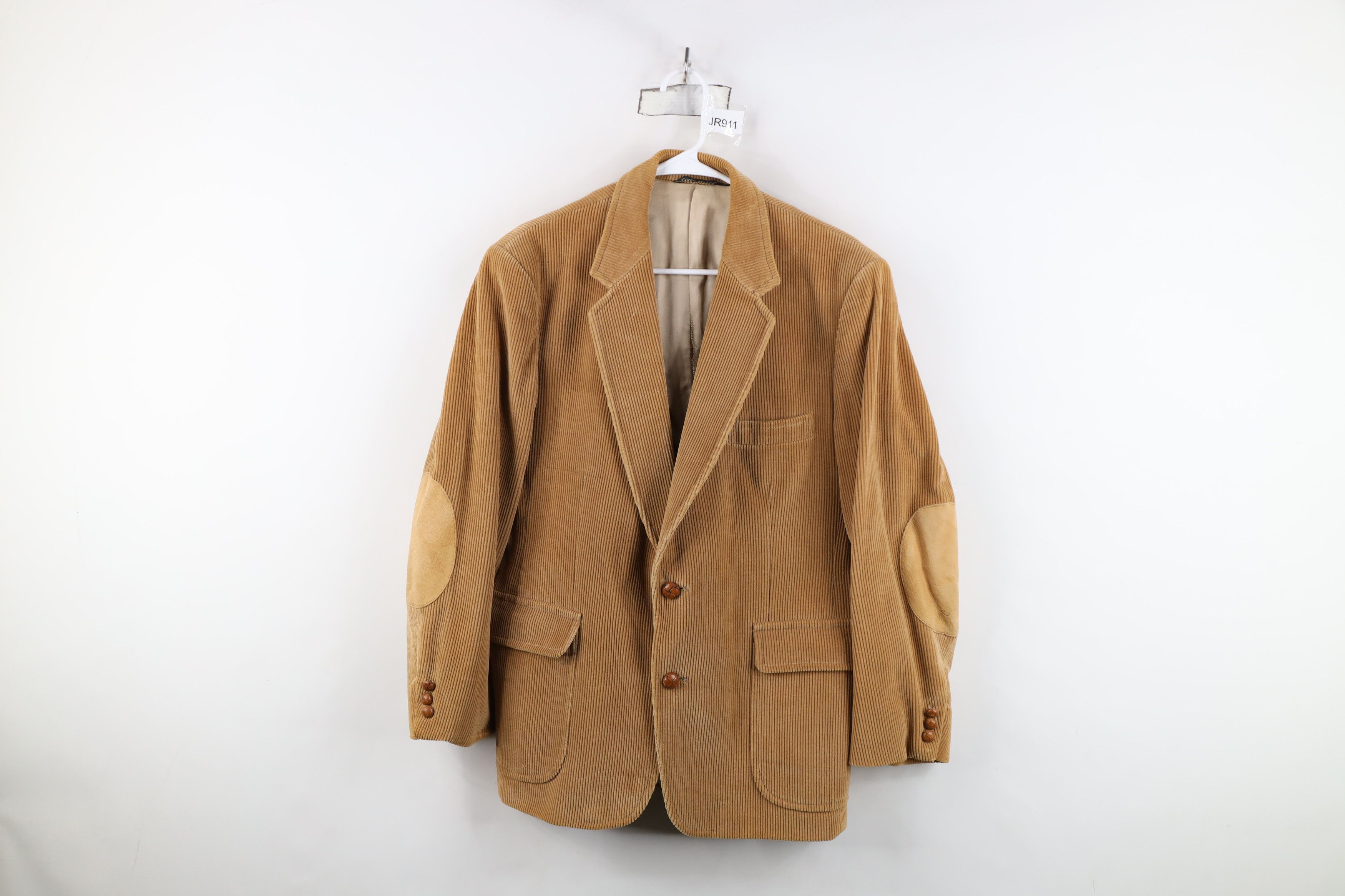Vintage Vintage 70s Streetwear Elbow Patch Corduroy Blazer Jacket Size US XL / EU 56 / 4 - 1 Thumbnail