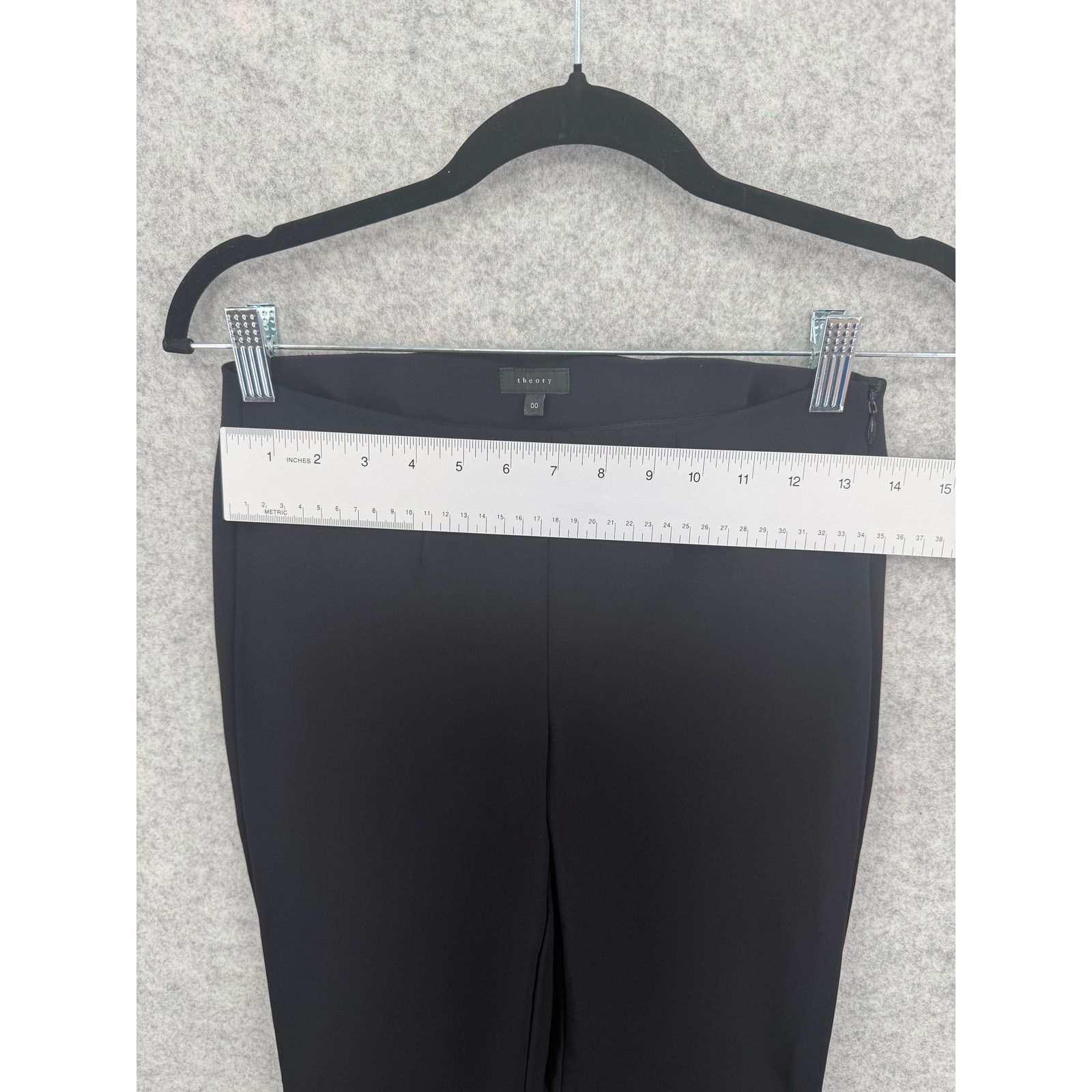 Theory Theory Belisa 2 Black Pants, Nylon Slim Stretch, Size 00 Size 24" / US 00 / IT 34 - 10 Thumbnail