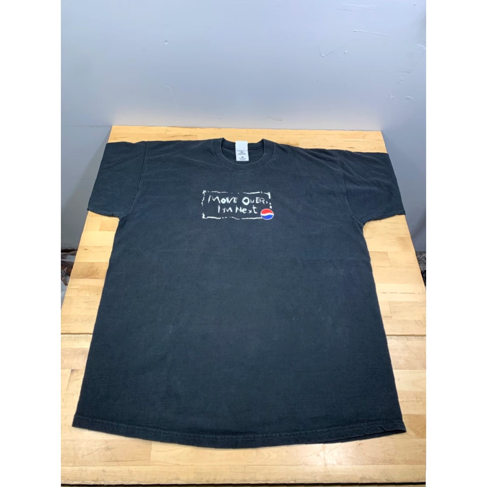 Fruit Of The Loom VINTAGE Pepsi Promo Shirt Mens XL Black Move Over... I'm Next 11425 Size US XL / EU 56 / 4 - 4 Thumbnail