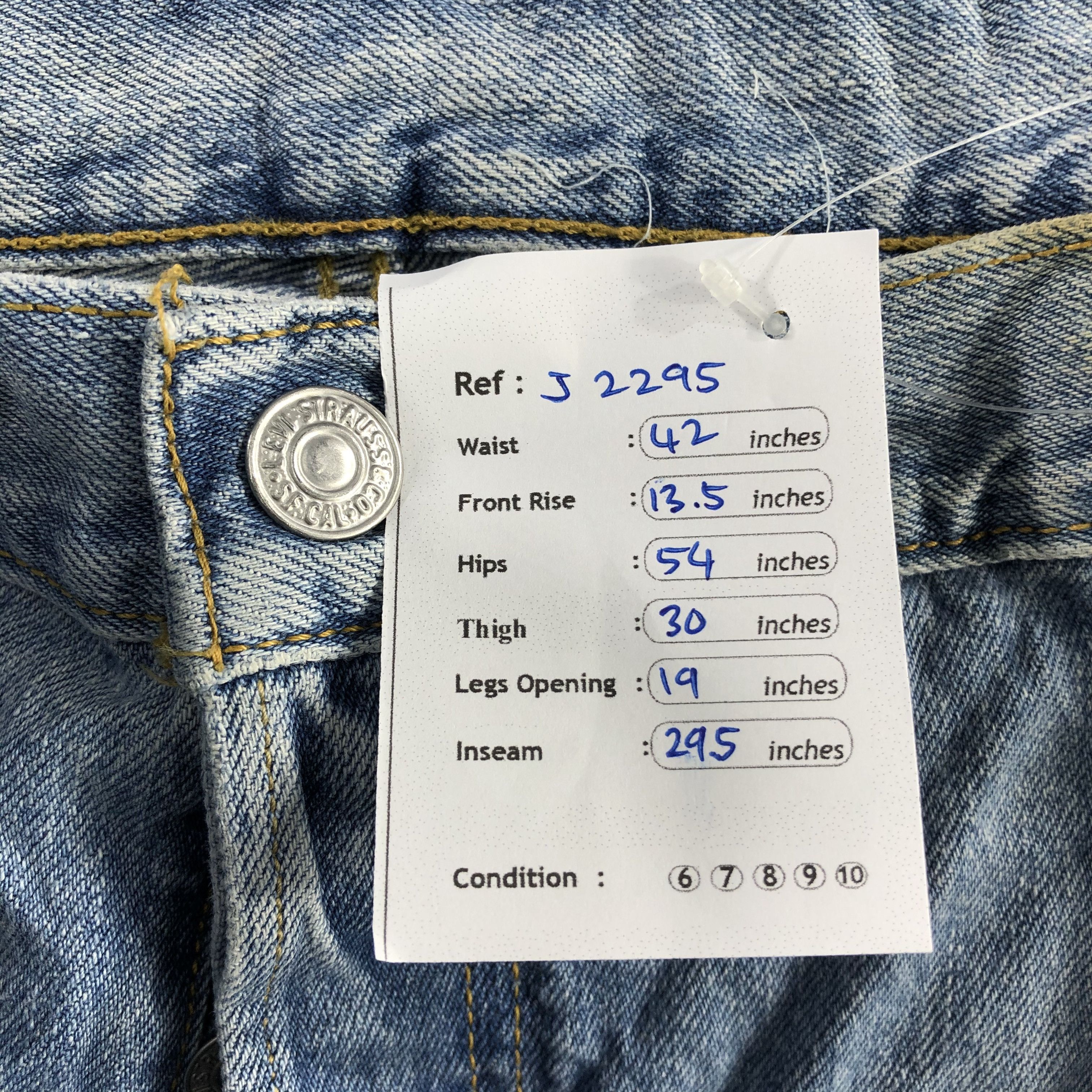 Levi's 90s Vintage Levis 501 Jeans-J2295 Size US 42 / EU 58 - 12 Thumbnail