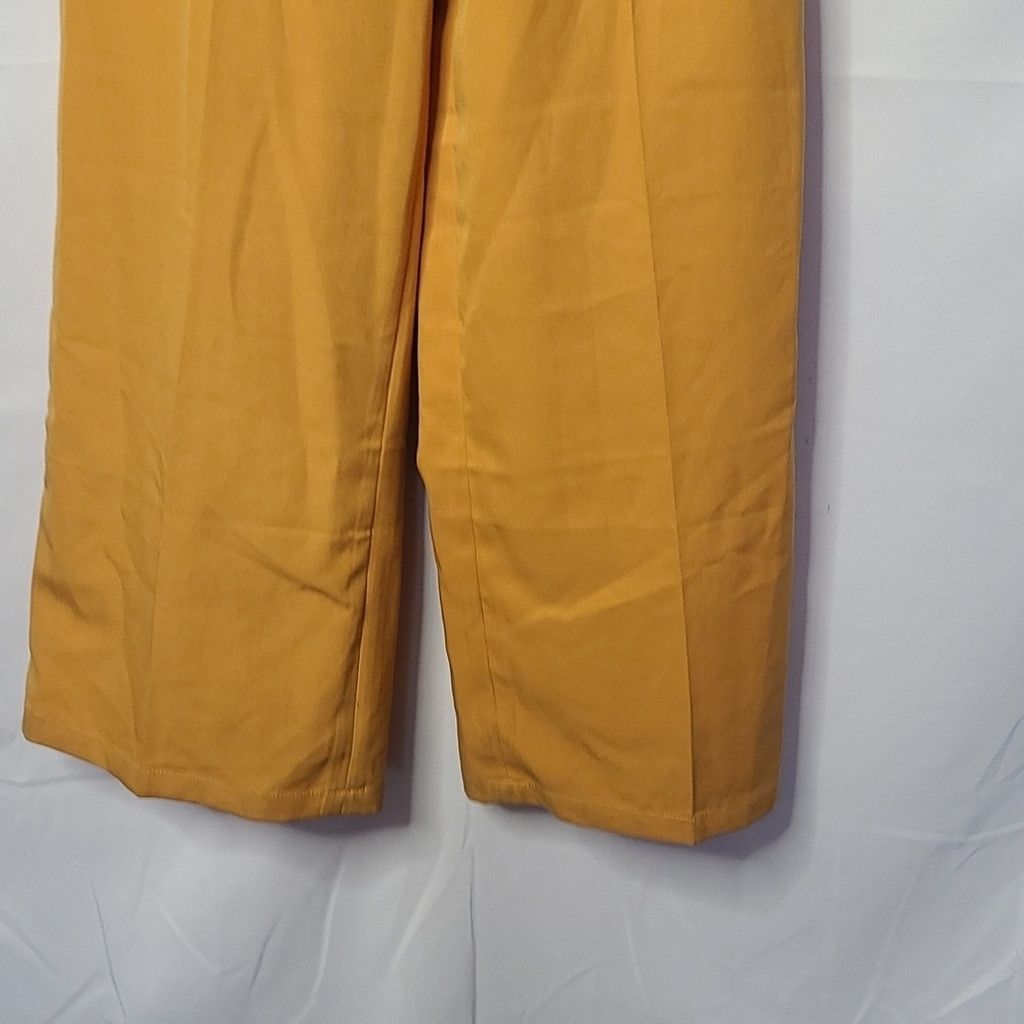 The Unbranded Brand NWOT Oh Polly mustard yellow flare wide leg pleated pants 0 Size 25" / US 0 / IT 36 - 2 Thumbnail