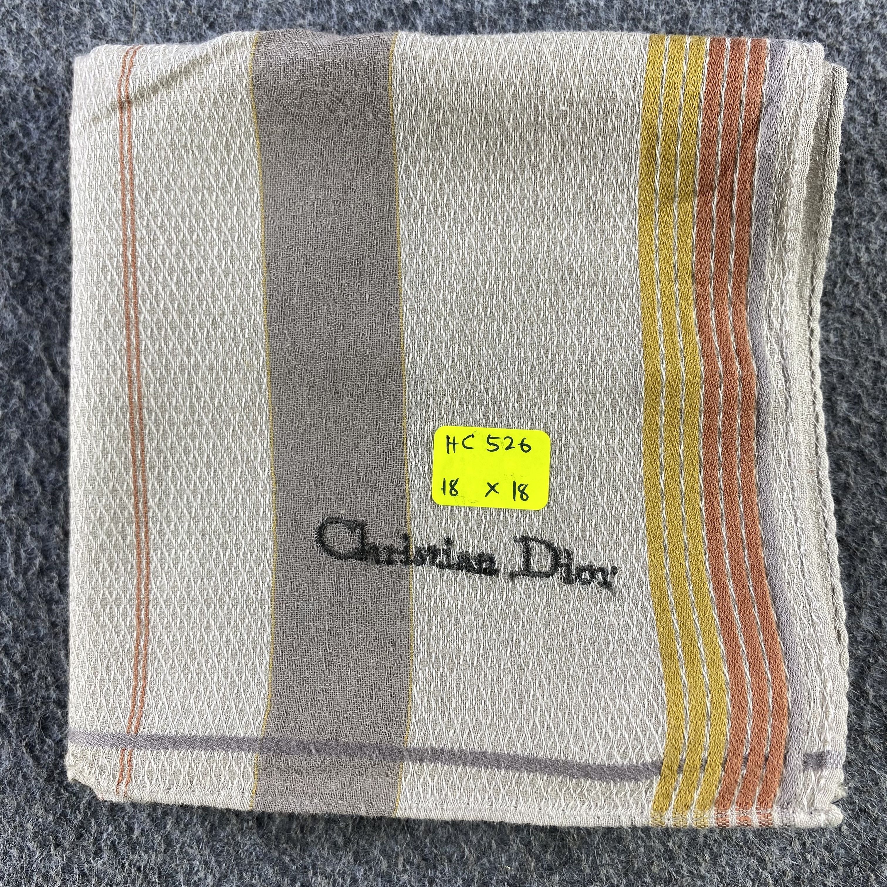 Vintage Christian Dior Handkerchief/Neckerchief/Bandana HC526 Size ONE SIZE - 5 Thumbnail