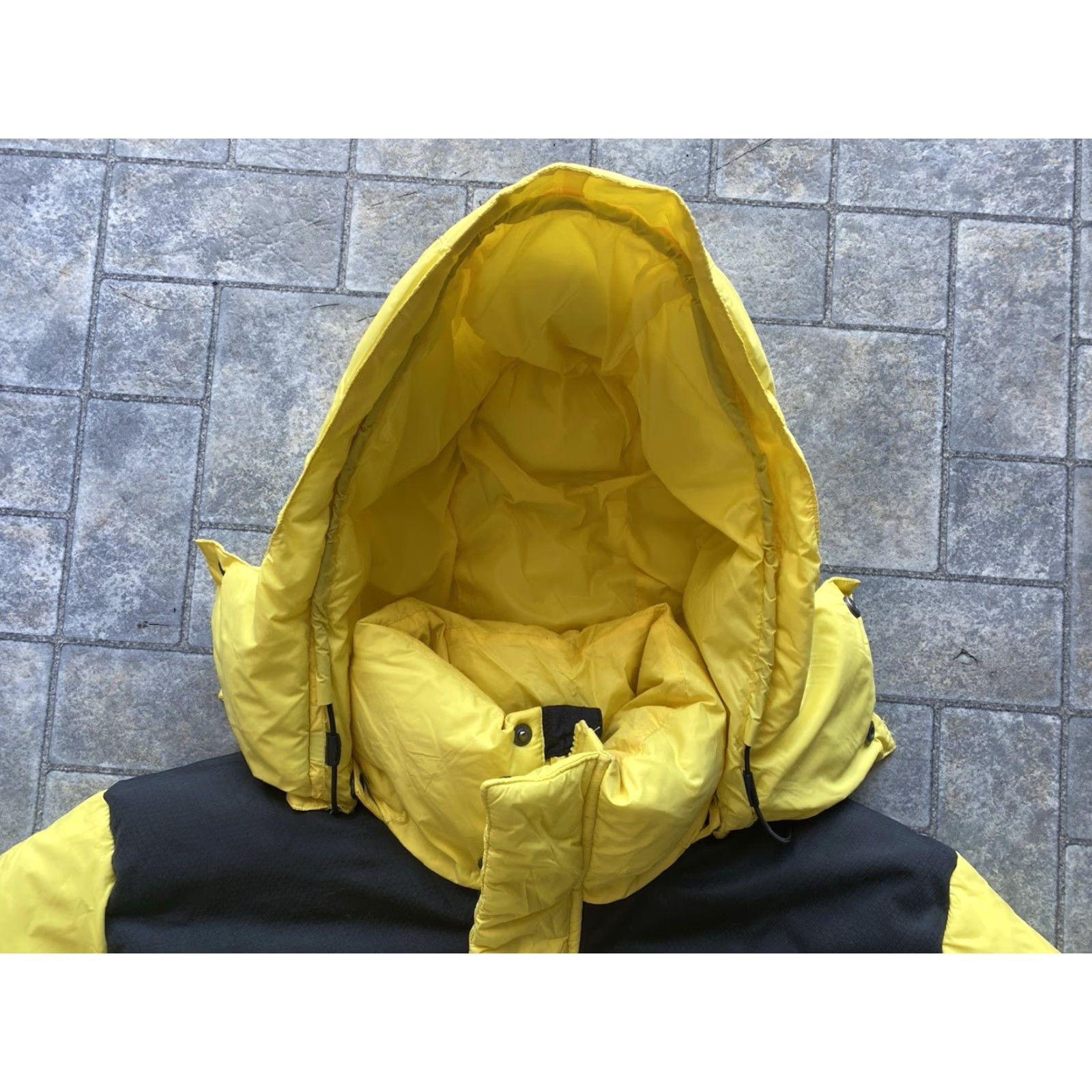 Vintage VINTAGE Icewear Duck Down Puffer Jacket Coat Men’s L Yellow Black Flaws Wear Pockets Hooded Nylon Down Coat Mens Size US L / EU 52-54 / 3 - 5 Thumbnail