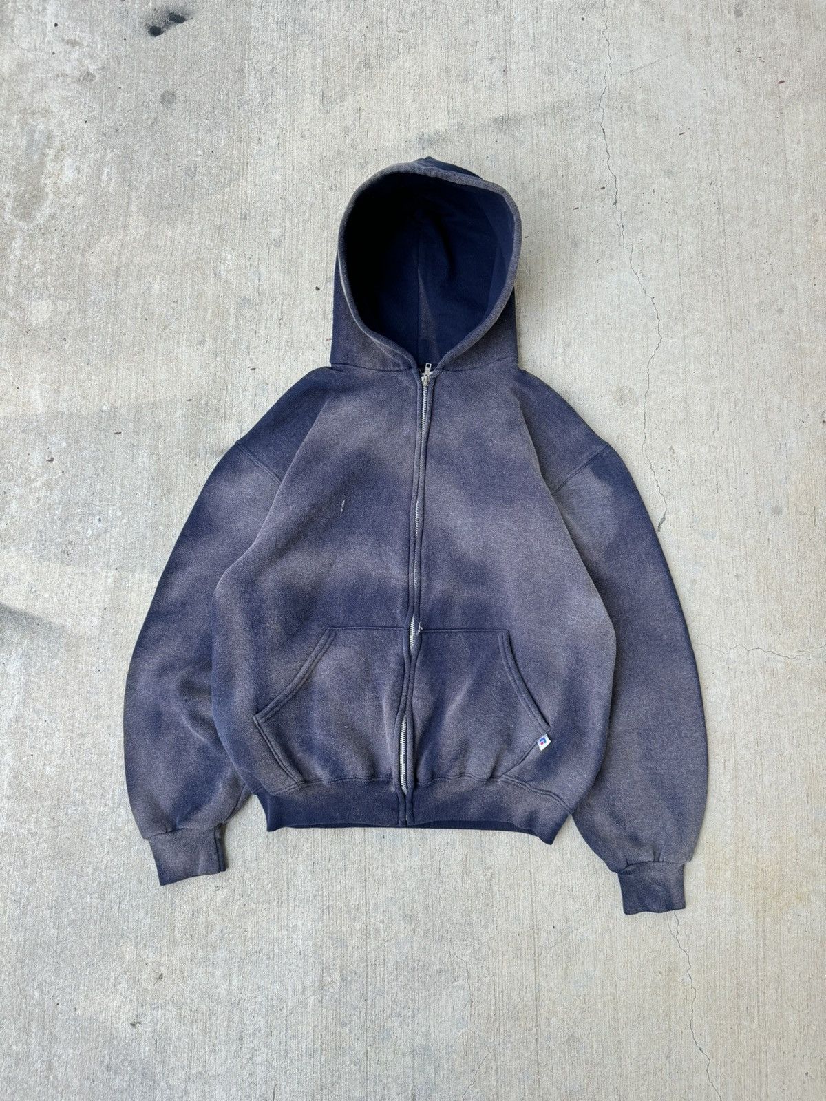 Russell Athletic × Vintage Faded Russell athletic hoodie blank Size US S / EU 44-46 / 1 - 1 Thumbnail
