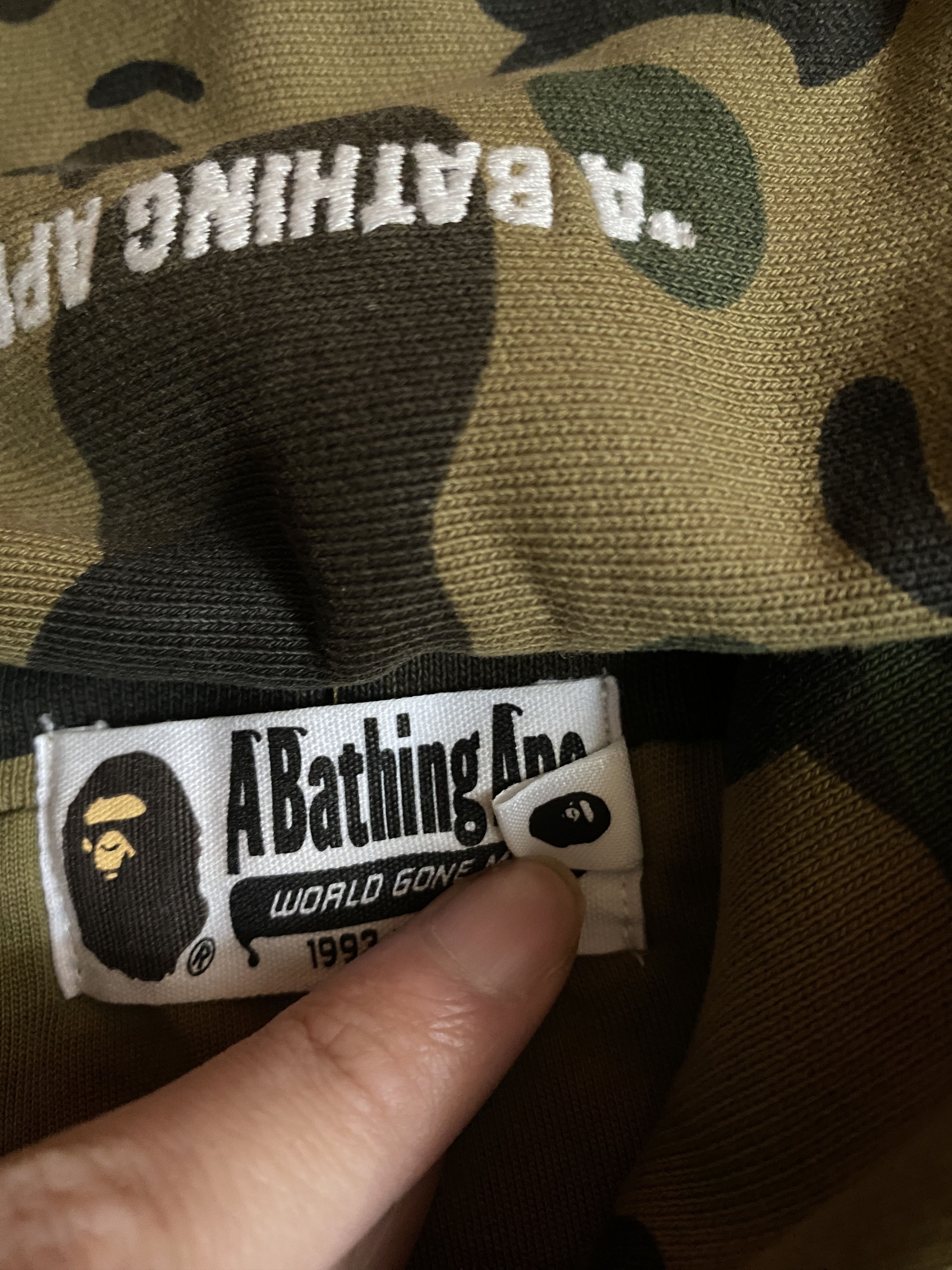 Bape 1st Camo Heavy Wash Cropped Fit Zip Hoodie Size US M / EU 48-50 / 2 - 9 Thumbnail