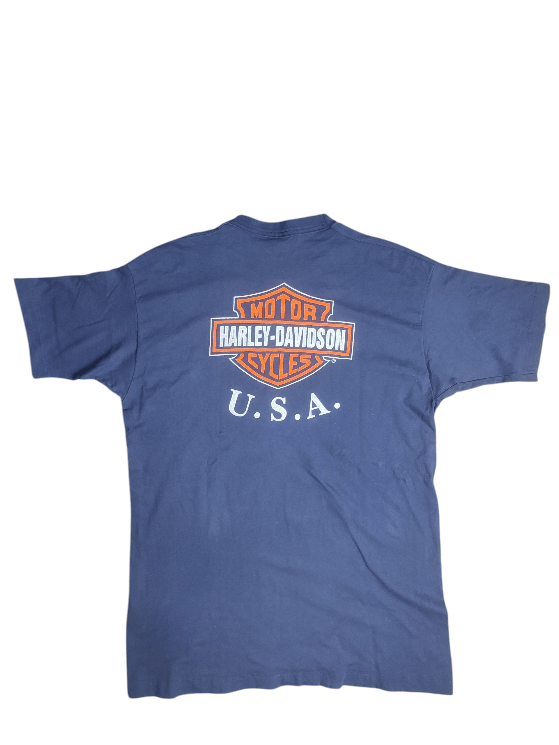 Harley Davidson Harley Davidson Motorcycles USA 1990s Vintage Tshirt Size US XL / EU 56 / 4 - 4 Thumbnail