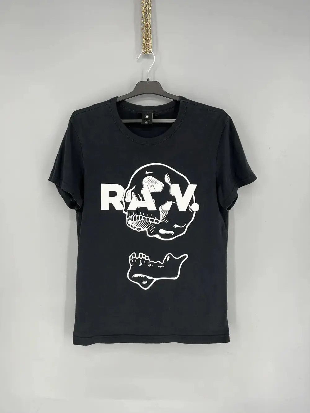 G-Star Vintage G Star Raw Big Skull Logo Black T Shirt Humor Style Size US M / EU 48-50 / 2 - 1 Thumbnail
