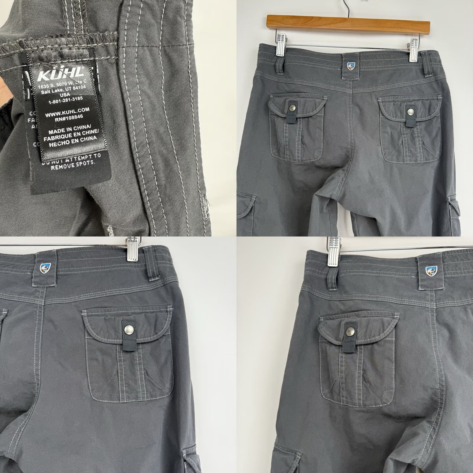 Vintage Kuhl Pants Women 8 Regular Roll Up Cargo Pockets UPF Grey 32x32.5 Size 30" / US 8 / IT 44 - 8 Thumbnail