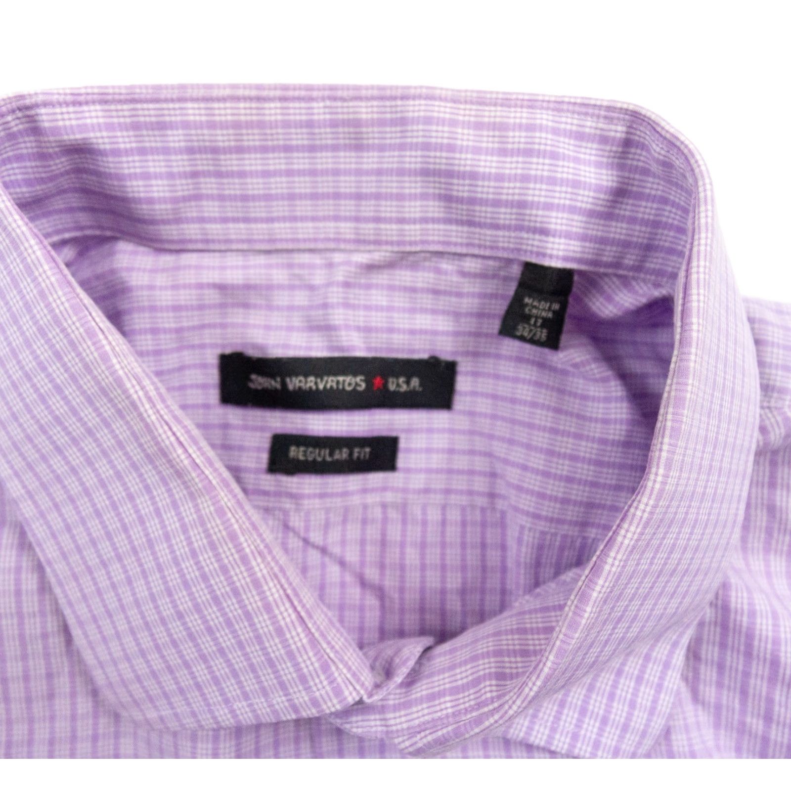 John Varvatos John Varvatos Men's Shirt 17 Purple Button-Up Long Sleeve Regular Fit Preppy Size US XL / EU 56 / 4 - 6 Thumbnail