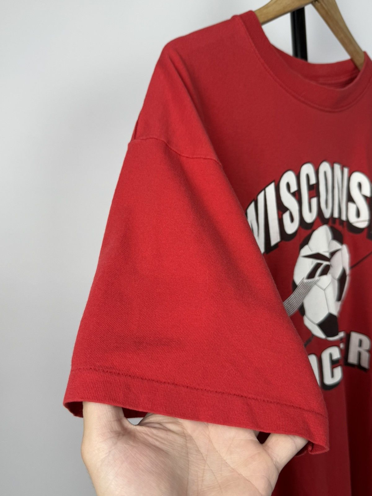 Reebok × Vintage Vintage 90s Wisconsin Soccer USA Graphic Logo Y2K T-shirt Size US XL / EU 56 / 4 - 5 Thumbnail