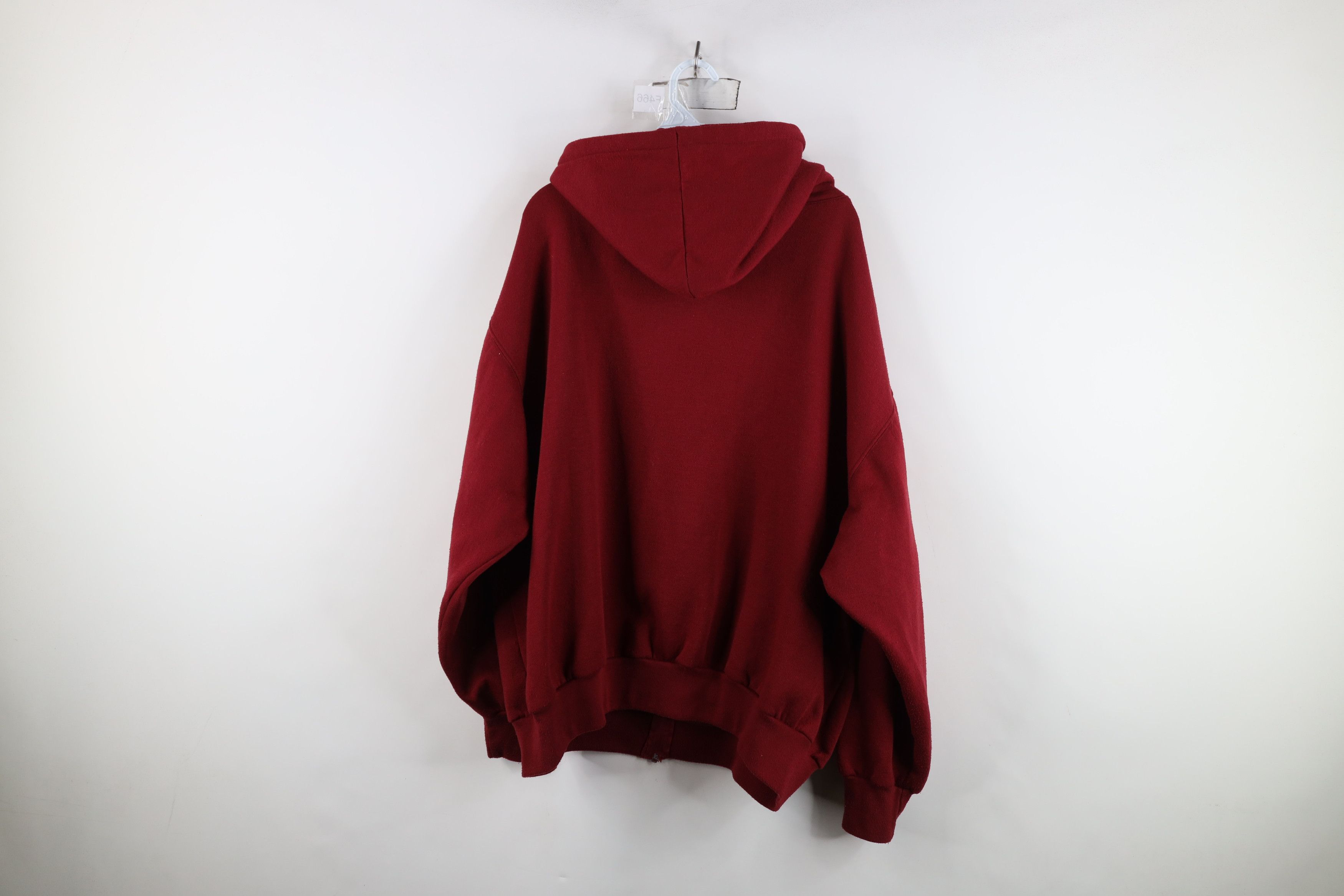 Vintage Vintage 90s Streetwear Blank Full Zip Hoodie Sweatshirt Size US XXL / EU 58 / 5 - 12 Thumbnail