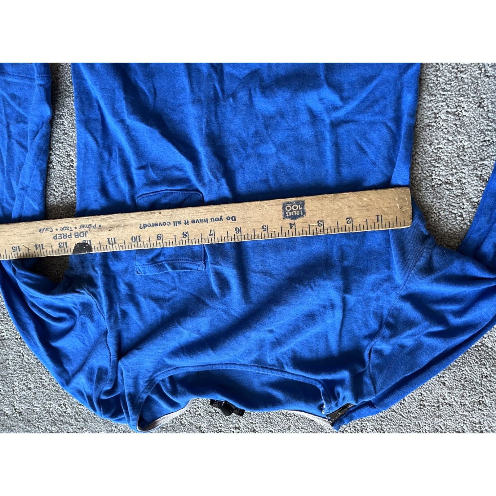 Express VINTAGE Express Women's Long Sleeve Shirt 3/4 Sleeve Blue Solid Boat Neck Zip Medium Size M / US 6-8 / IT 42-44 - 4 Thumbnail