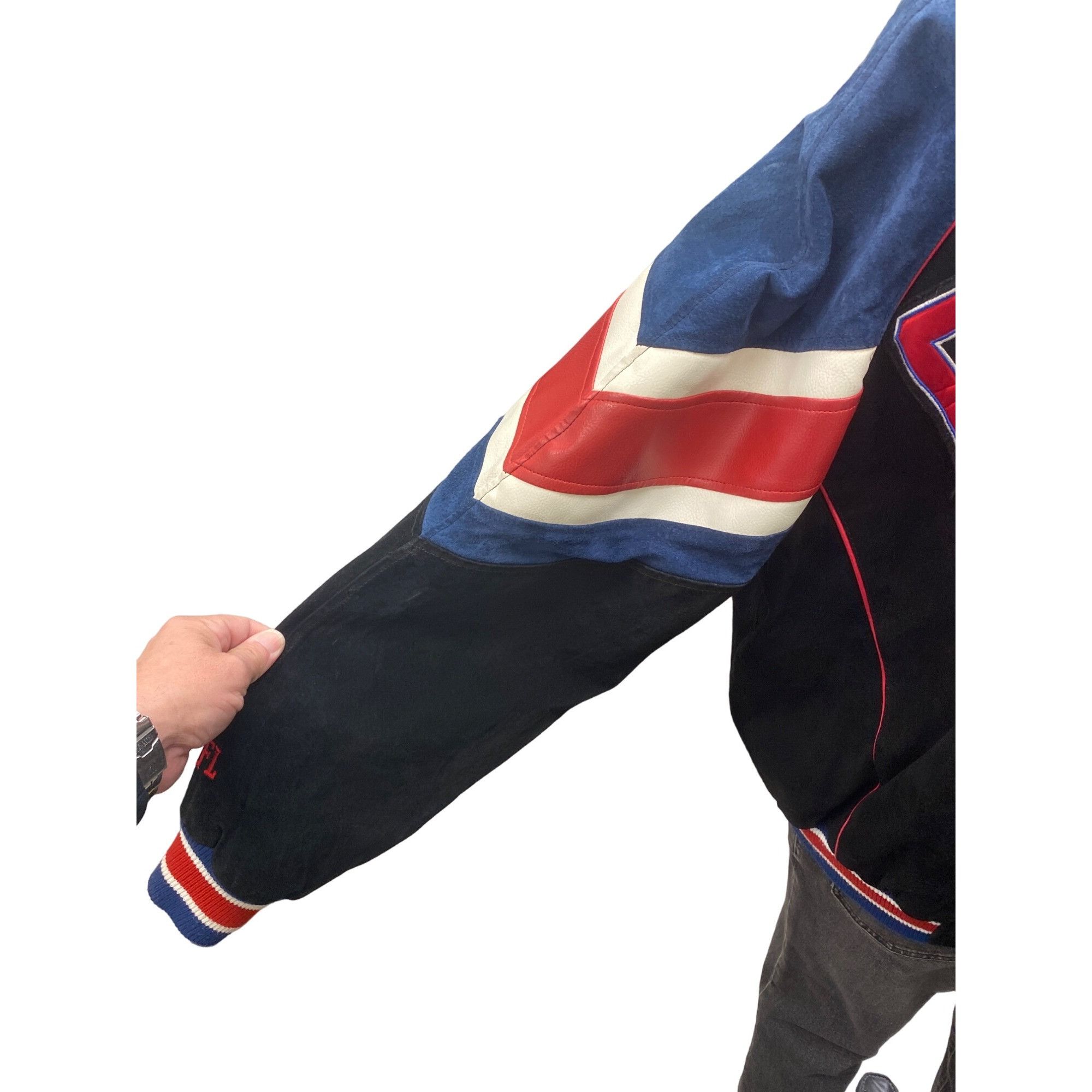 NFL Men’s leather NFL Bomber jacket Blue black size XL/XG SKU 90 Size US XL / EU 56 / 4 - 6 Thumbnail
