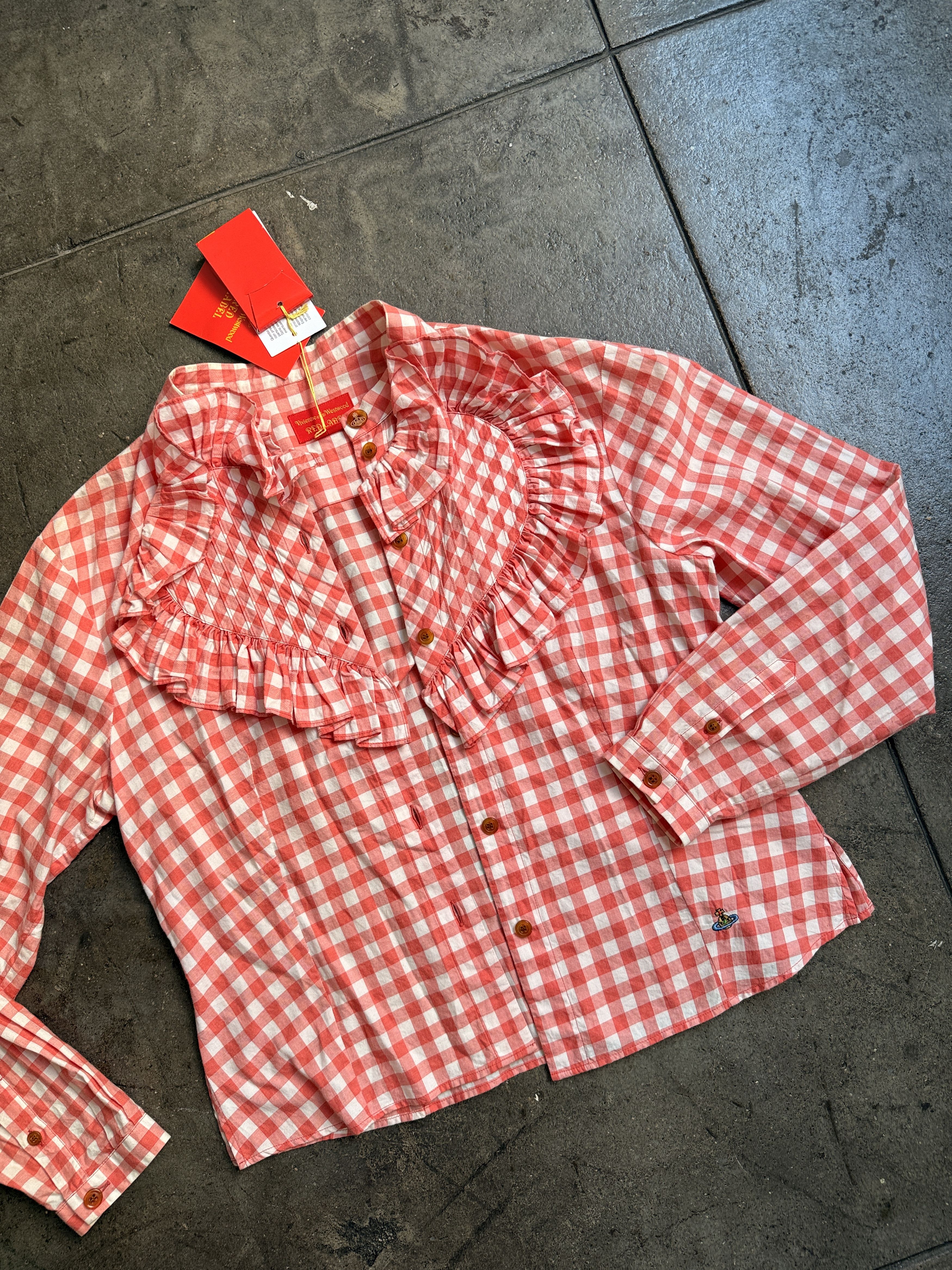 Vivienne Westwood NWT 2014 Red Label HEART light checkered jacket Size XS / US 0-2 / IT 36-38 - 4 Thumbnail