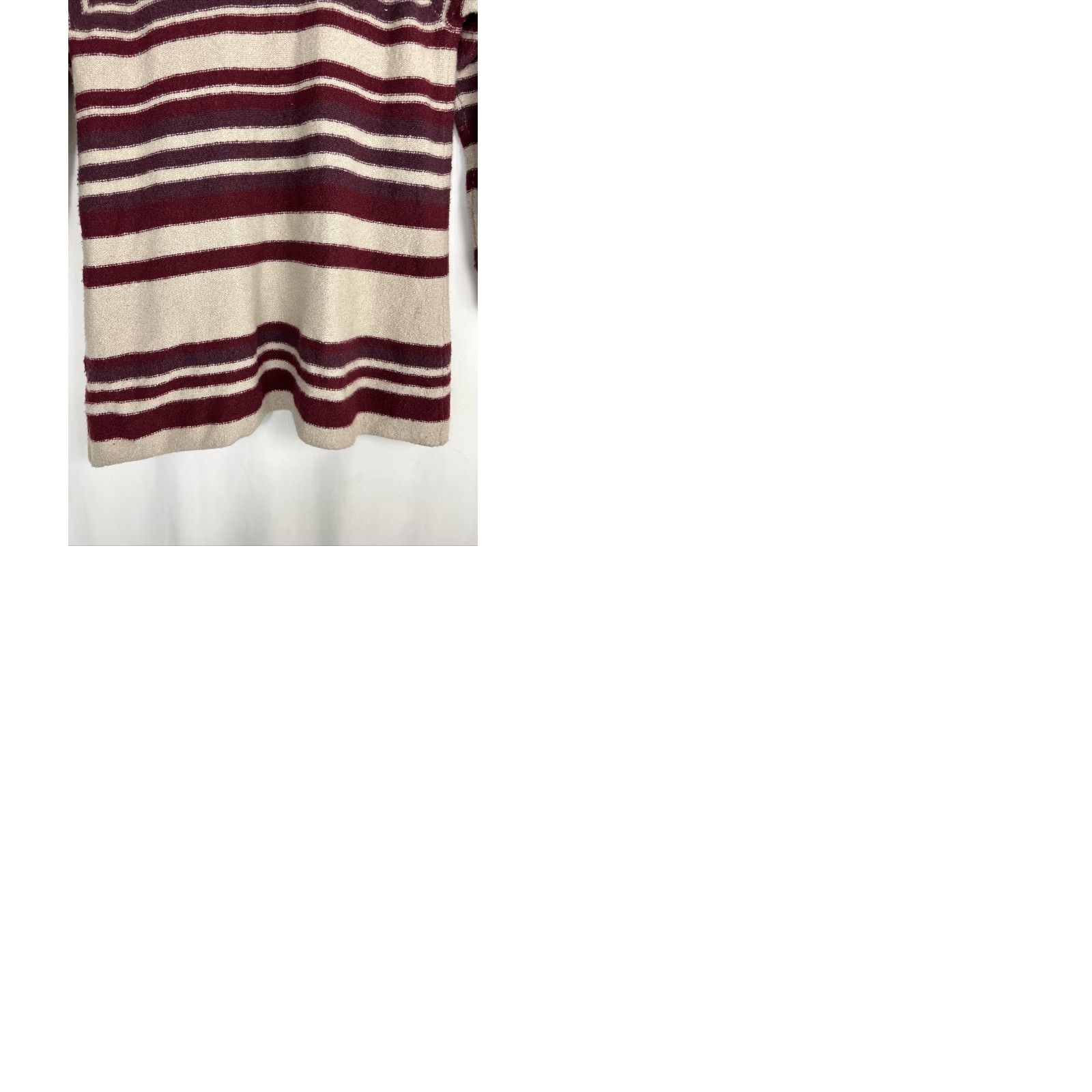 Lucky Brand Lucky Brand Cardigan Womens Medium Red Beige Striped Open Sweater Size M / US 6-8 / IT 42-44 - 10 Thumbnail