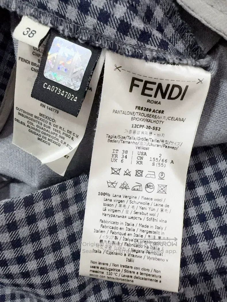 Fendi Fendi Gingham Casual Long Pants Size 25" / US 0 / IT 36 - 4 Thumbnail