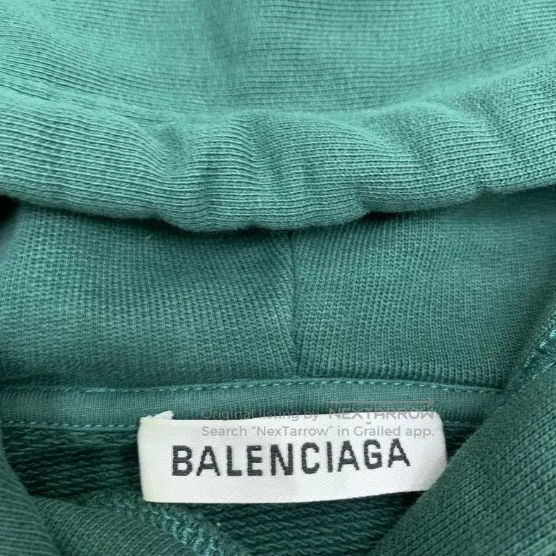 Balenciaga Balenciaga Green Back Logo Hoodie Sweatshirt Size US M / EU 48-50 / 2 - 4 Thumbnail