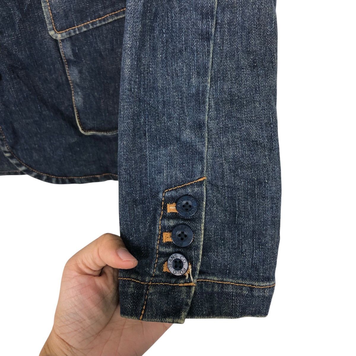 Japanese Brand × Ralph Lauren 📌Vintage Cropped Denim Biker Jacket Ralph Lauren Jeans Size L / US 10 / IT 46 - 16 Thumbnail