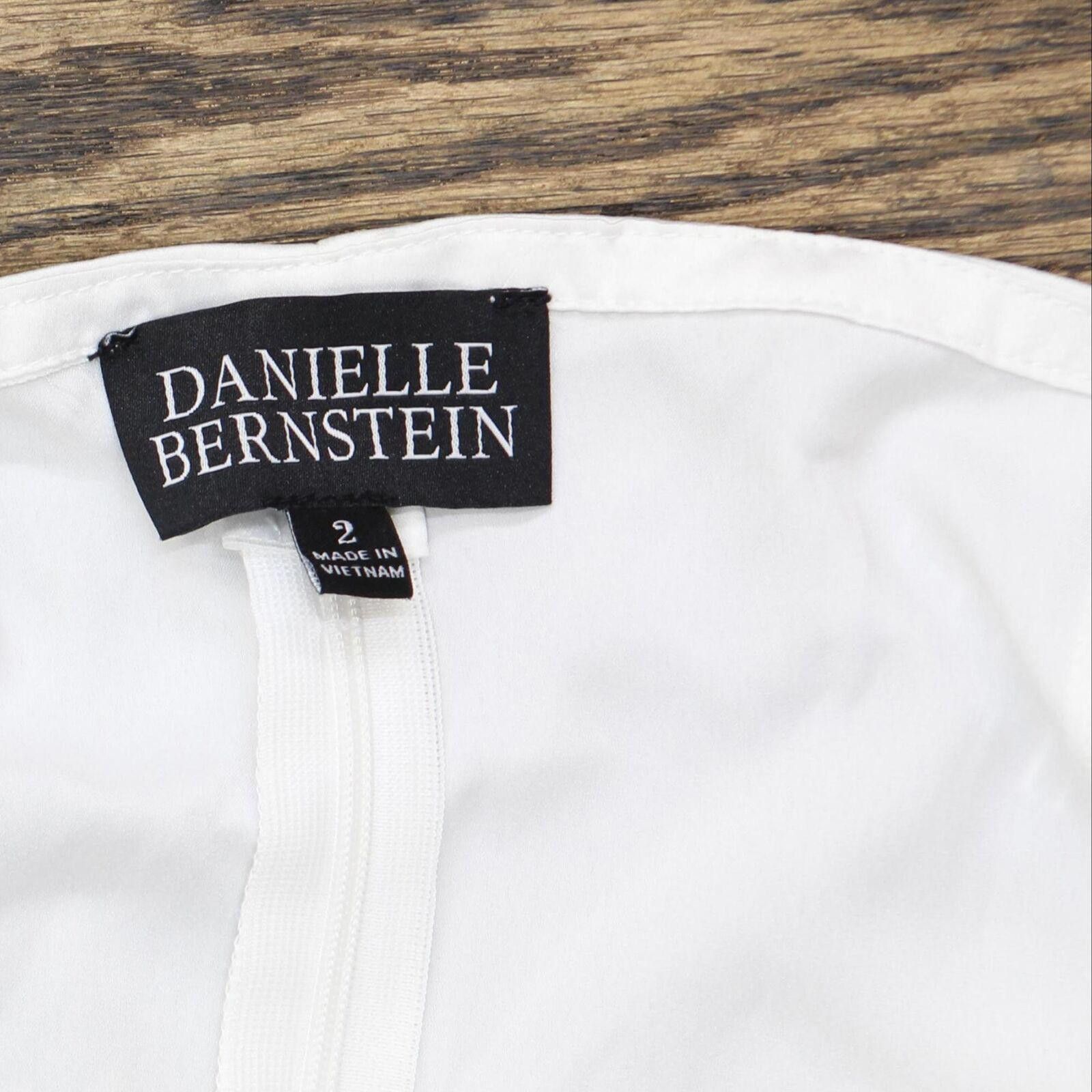 Other Danielle Bernstein Cropped Blouse Shirt Top Cloud White 2 Size XS / US 0-2 / IT 36-38 - 4 Thumbnail