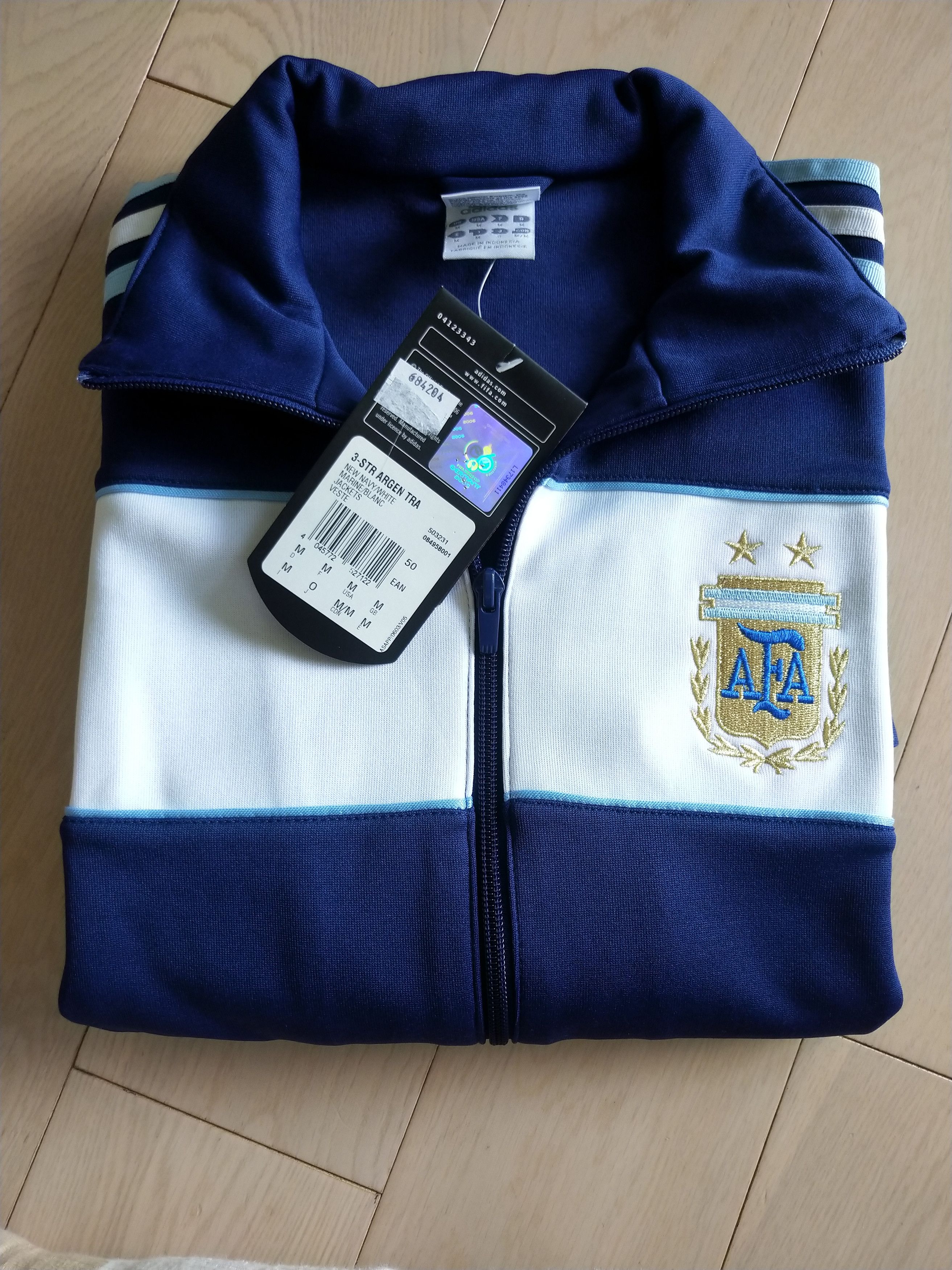 Adidas NWT 2006 Adidas Argentina Football Team Track Jacket y2k Size US M / EU 48-50 / 2 - 3 Thumbnail
